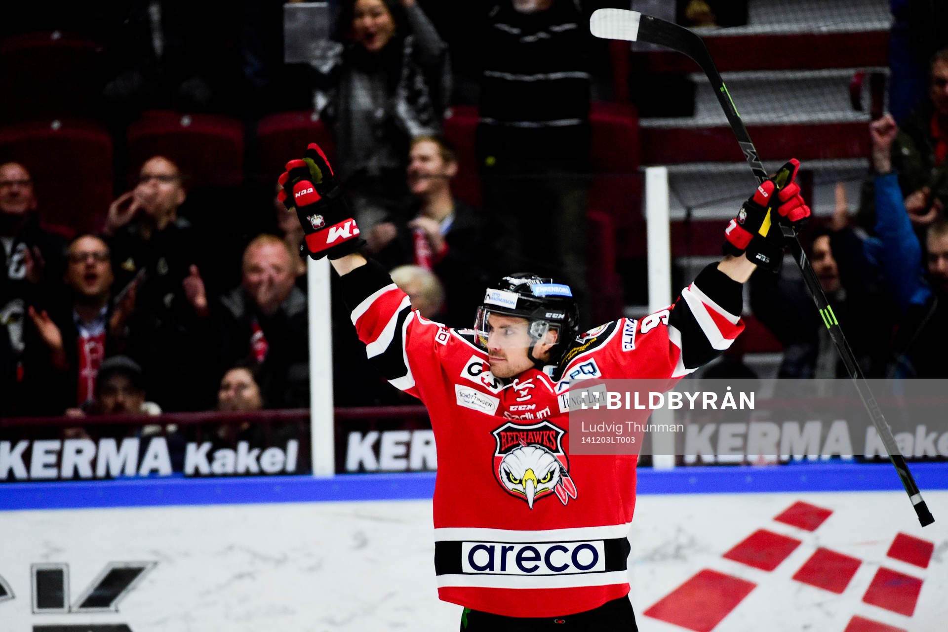 Malmö Redhawks Mattias Persson jublar