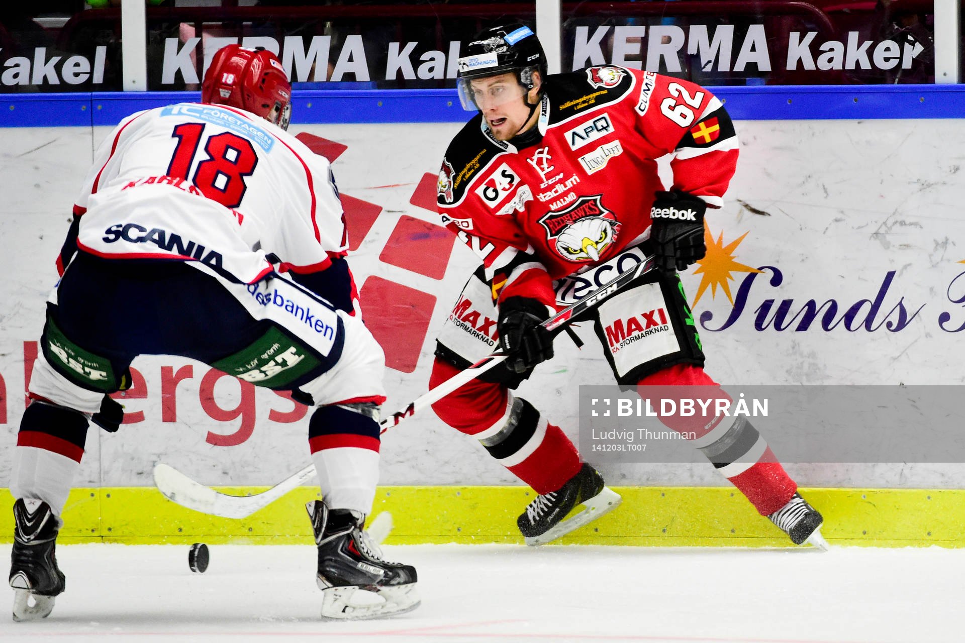Malmö Redhawks Jens Jakobs utmanar Södertäljes Jakob