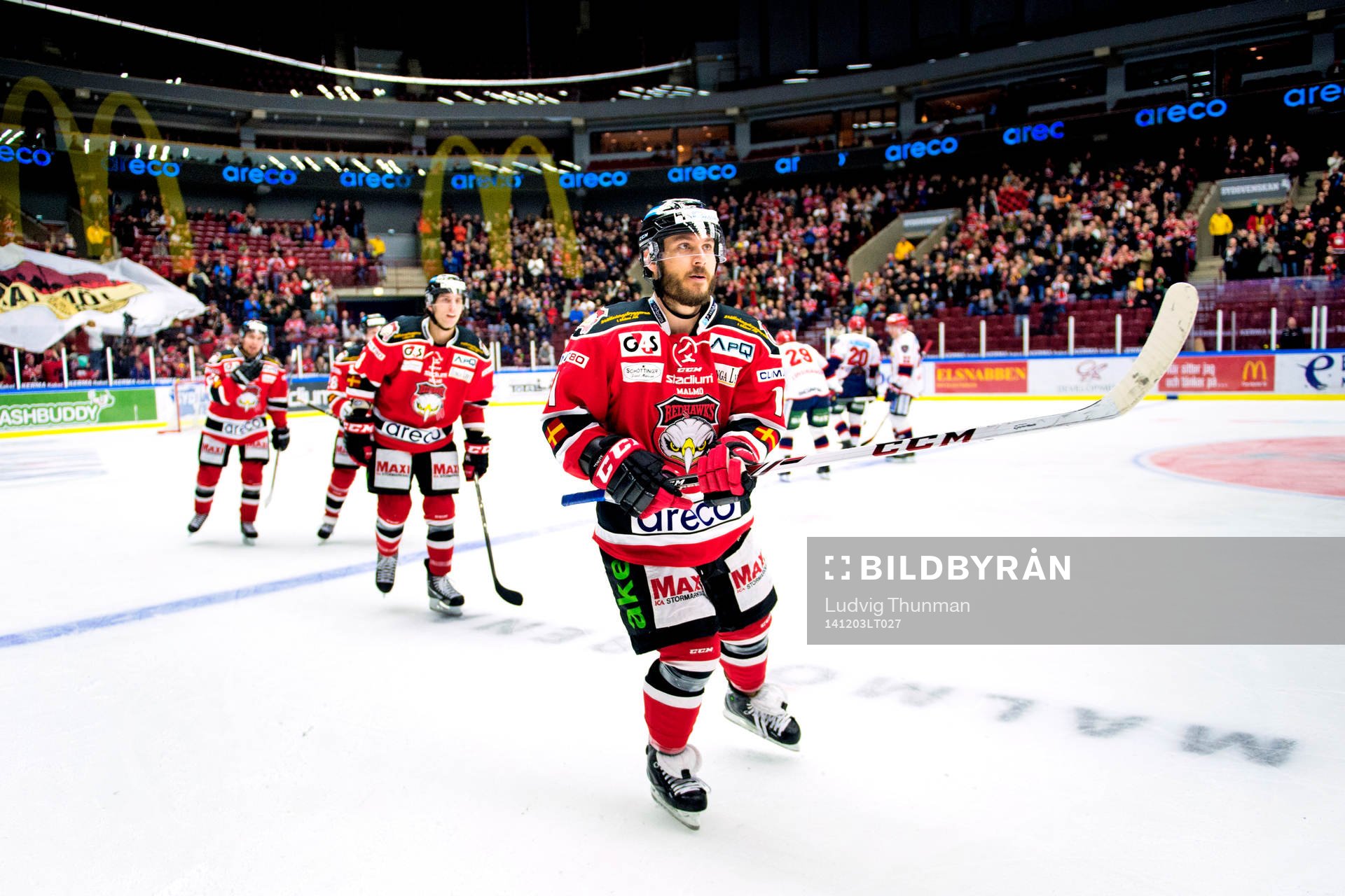 Malmö Redhawks Joey Tenute jublar