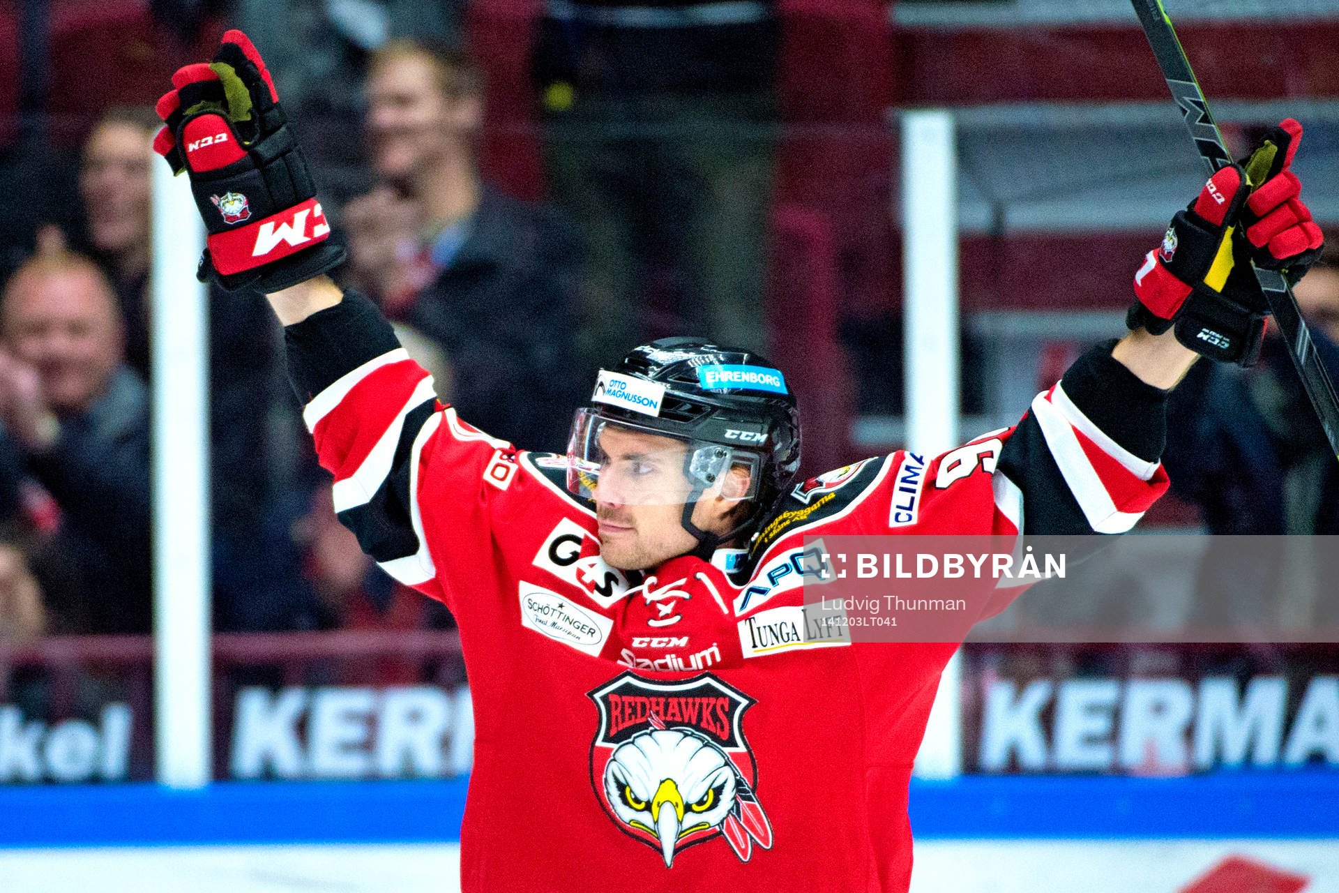 Malmö Redhawks Mattias Persson jublar