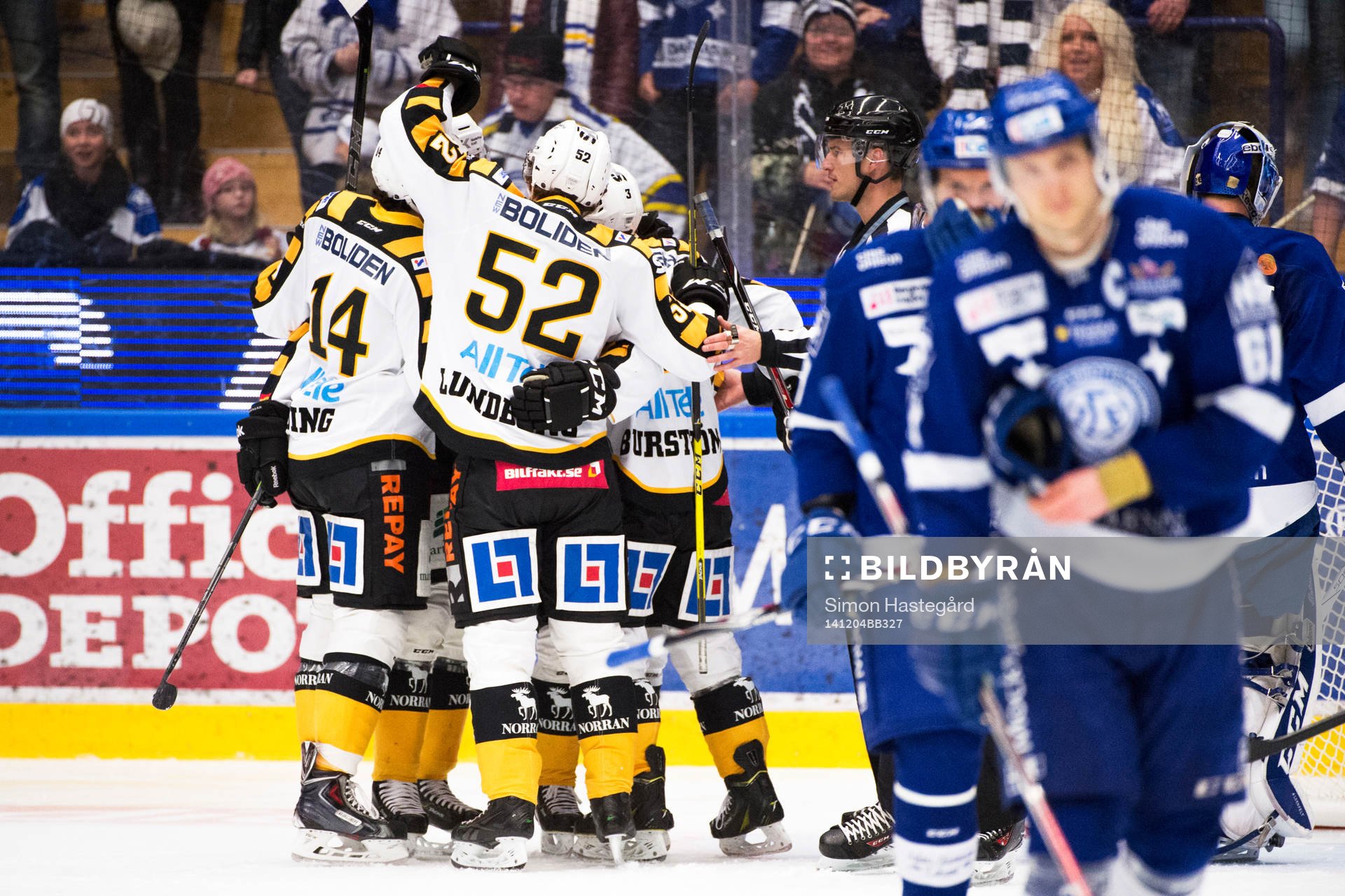 Skellefteås spelare jublar