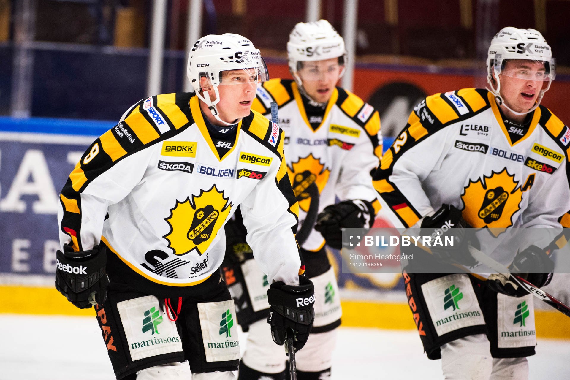Skellefteås Patrik Zackrisson, till vänster, jublar