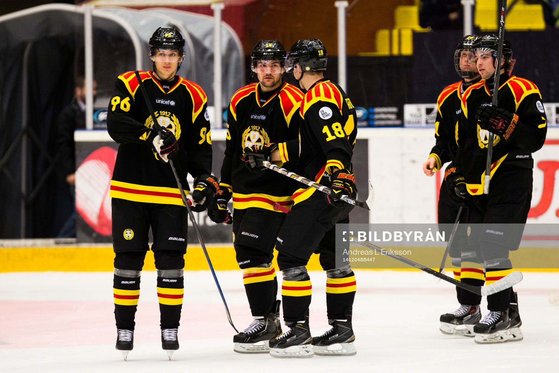 Brynäs Oskar Lindblom, Simon Bertilsson och Anton Rödin