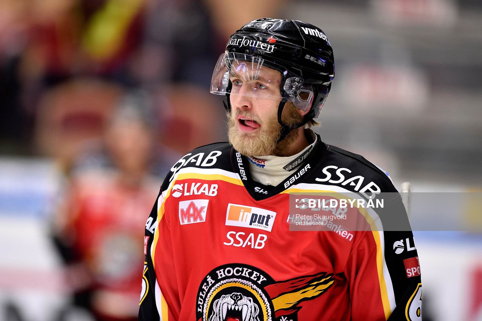 Luleås Jens Högbom på uppvärmningen