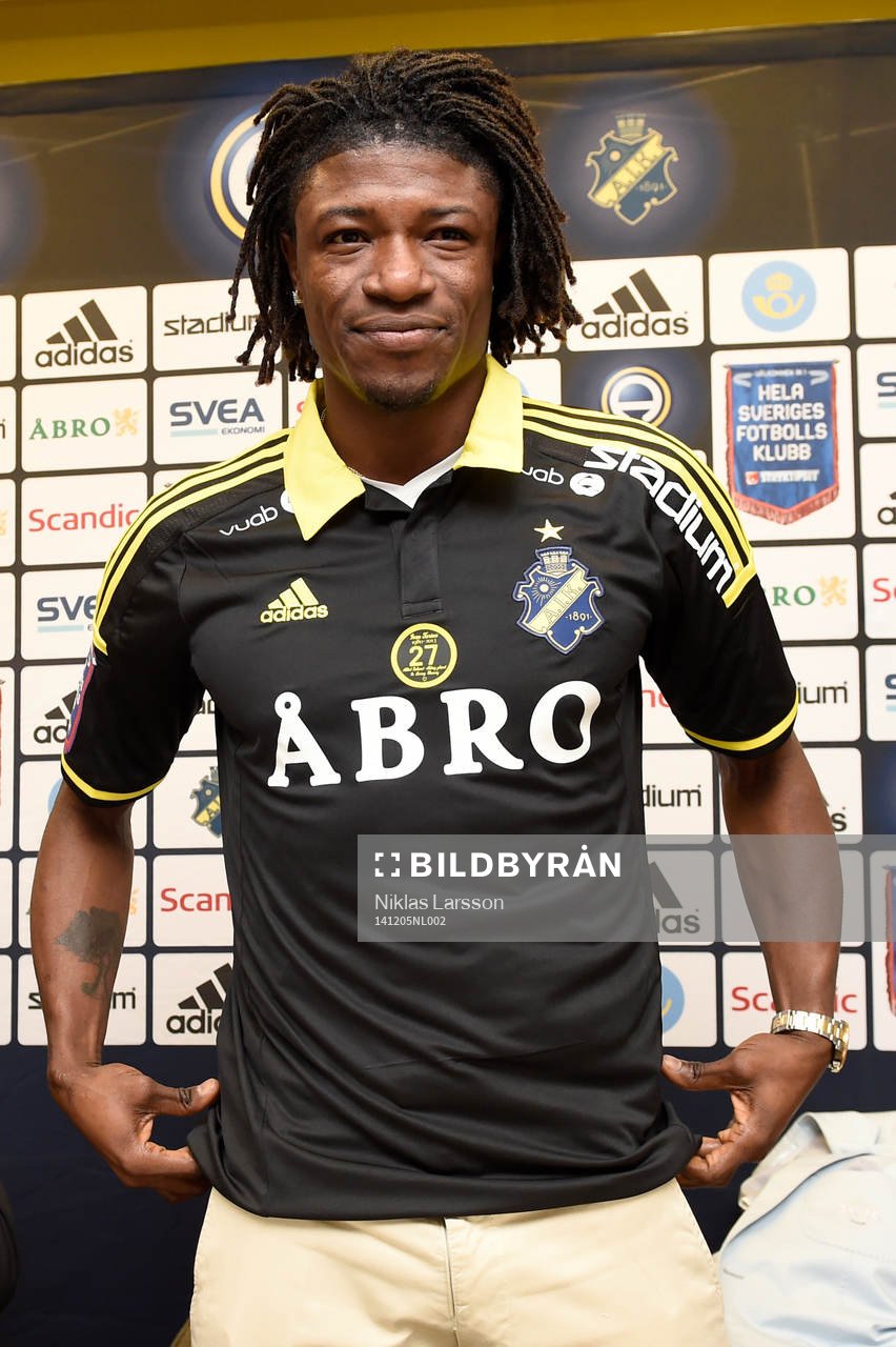 AIK presenterar nyförvärvet Mohamed Bangura på en