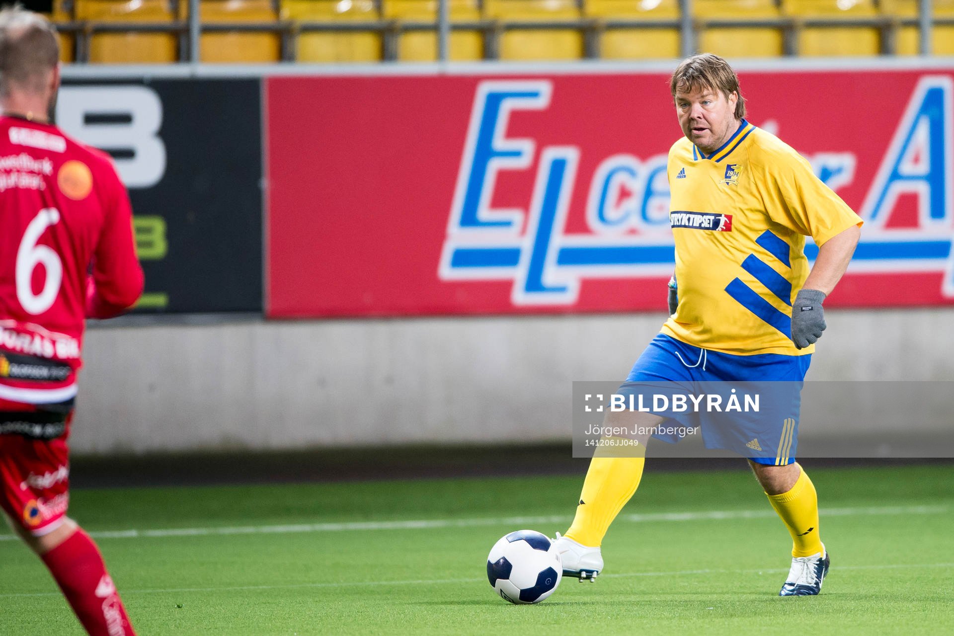 VM94-Lagets Tomas Brolin under Hedra Klas Ingessons fotbollsturnering den 6 december 2014 i Borås.