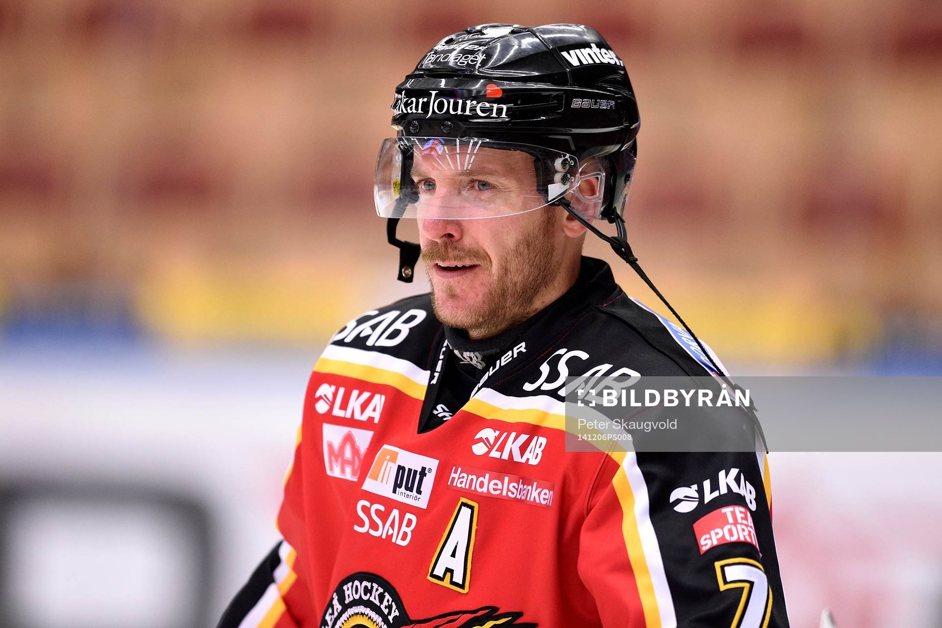 Luleås Jan Sandström på uppvärmningen