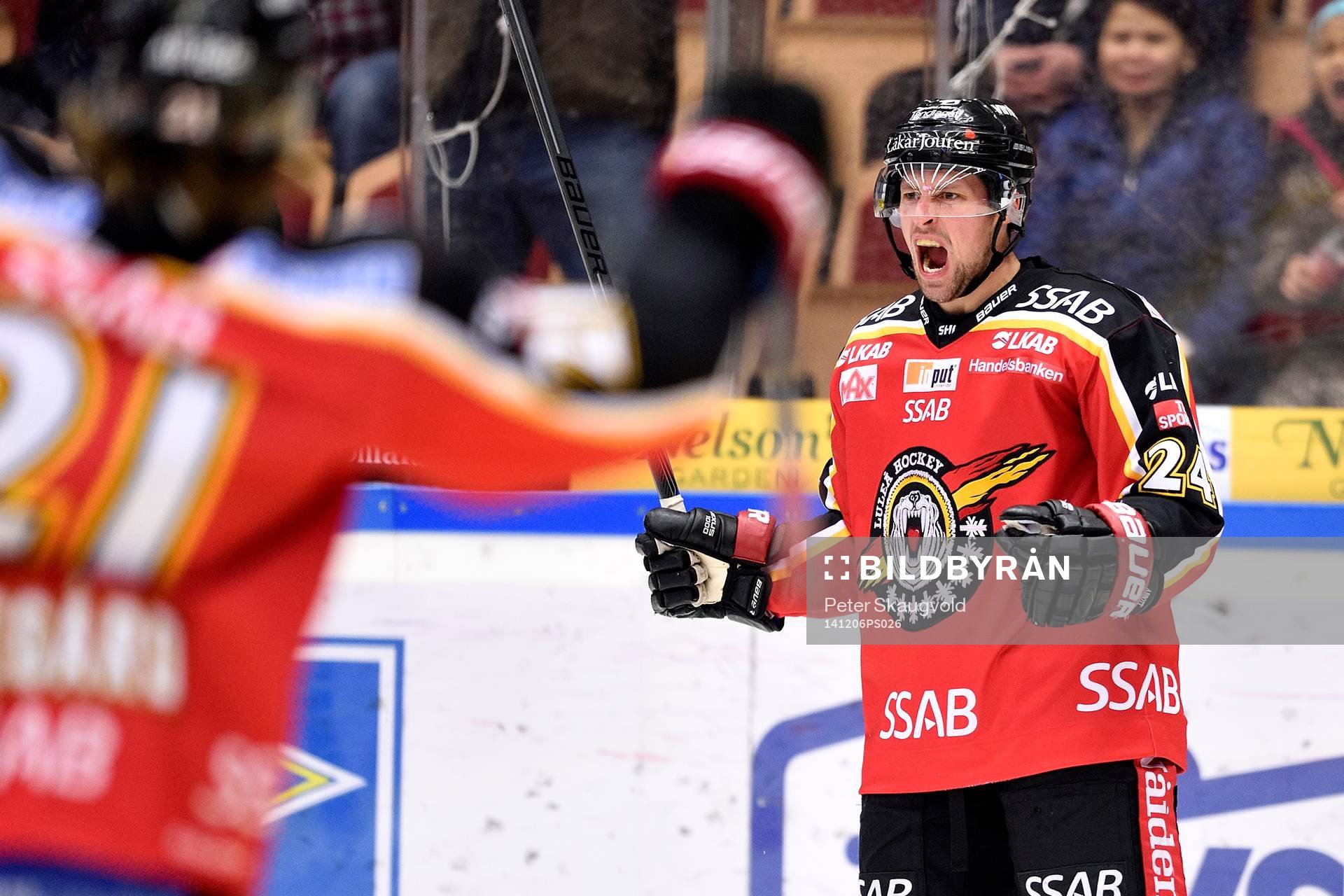 Luleås Cam Abbott jublar