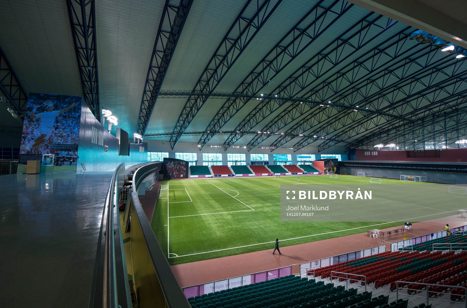 Multisportarenan Aspire Dome den 7 december 2014 i Doha.