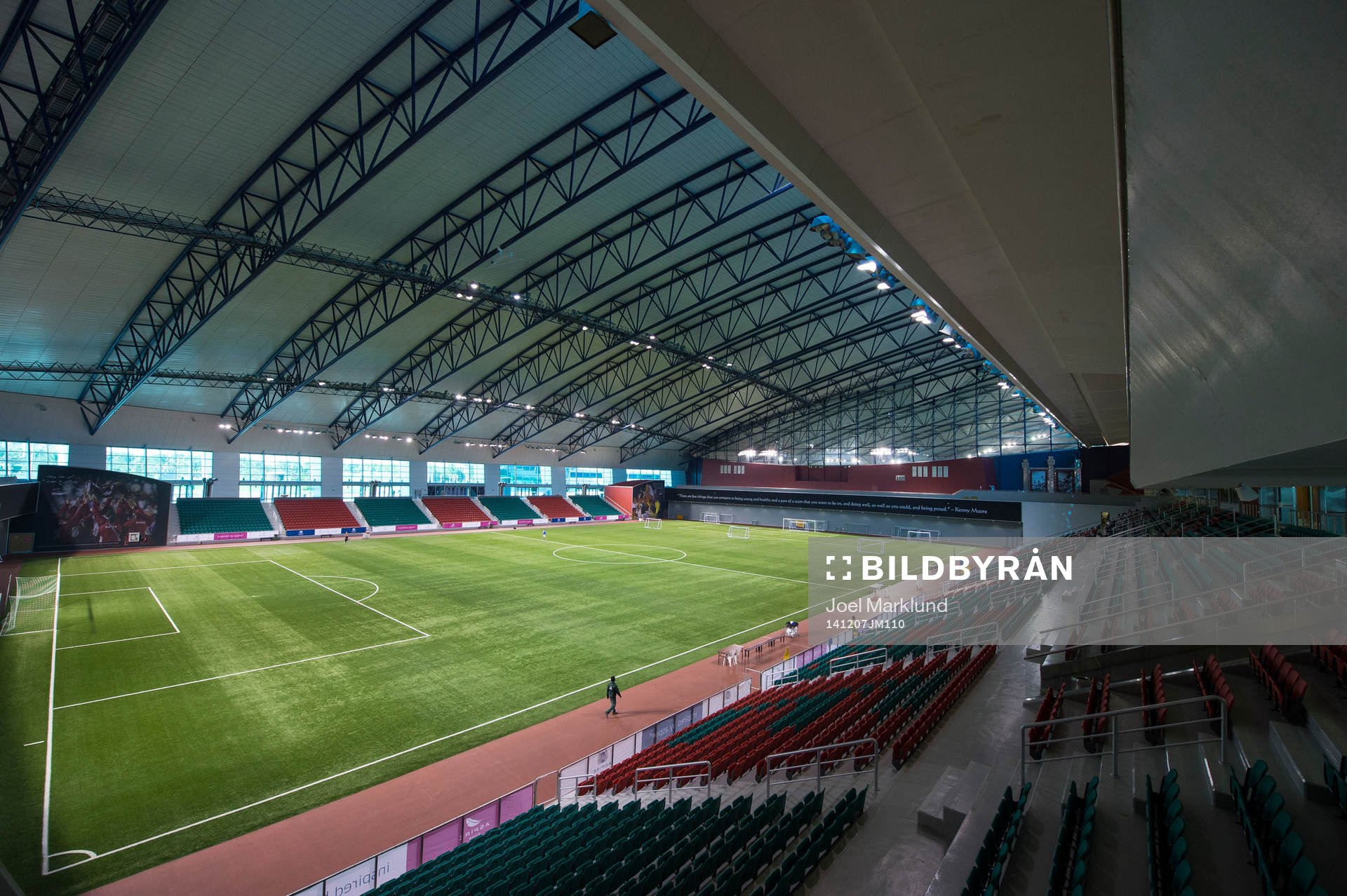Multisportarenan Aspire Dome den 7 december 2014 i Doha.