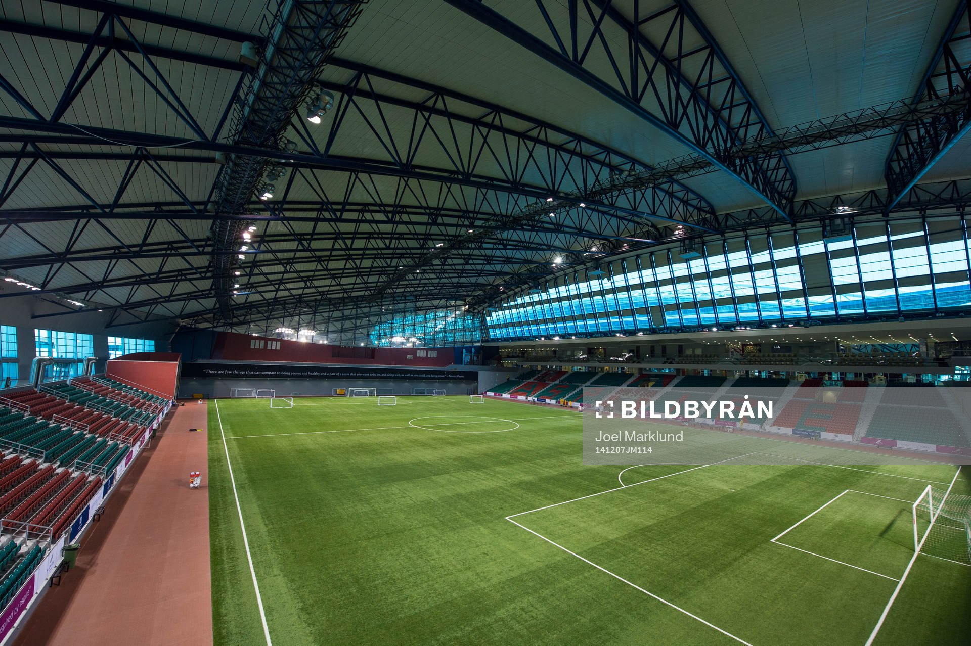Multisportarenan Aspire Dome den 7 december 2014 i Doha.