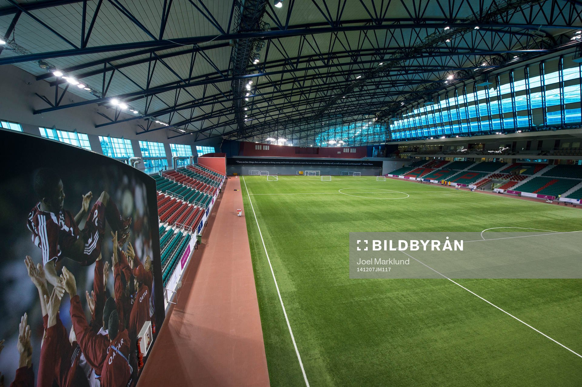 Multisportarenan Aspire Dome den 7 december 2014 i Doha.