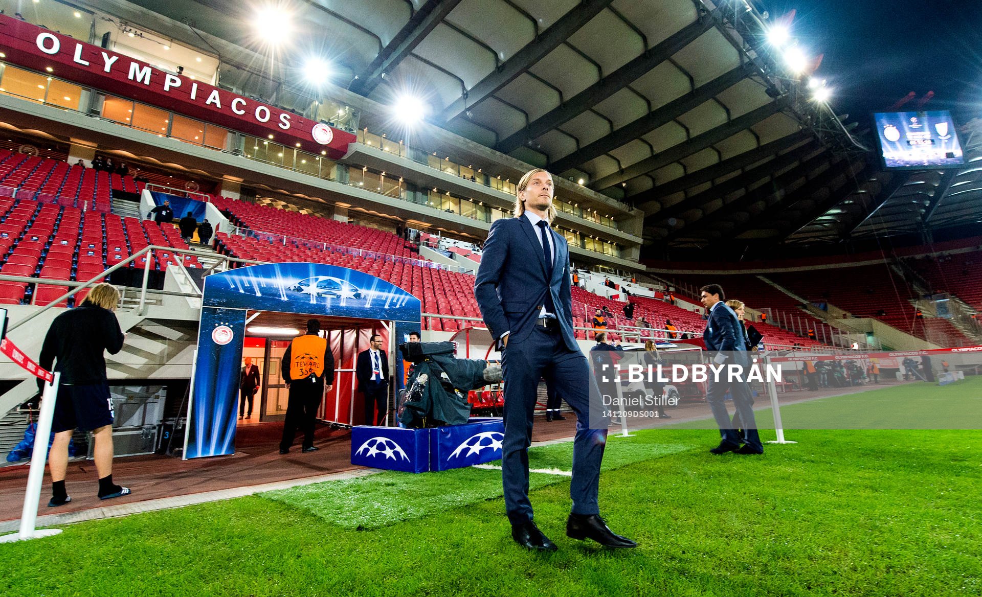 Malmö FFs Markus Halsti innan fotbollsmatchen i Champions