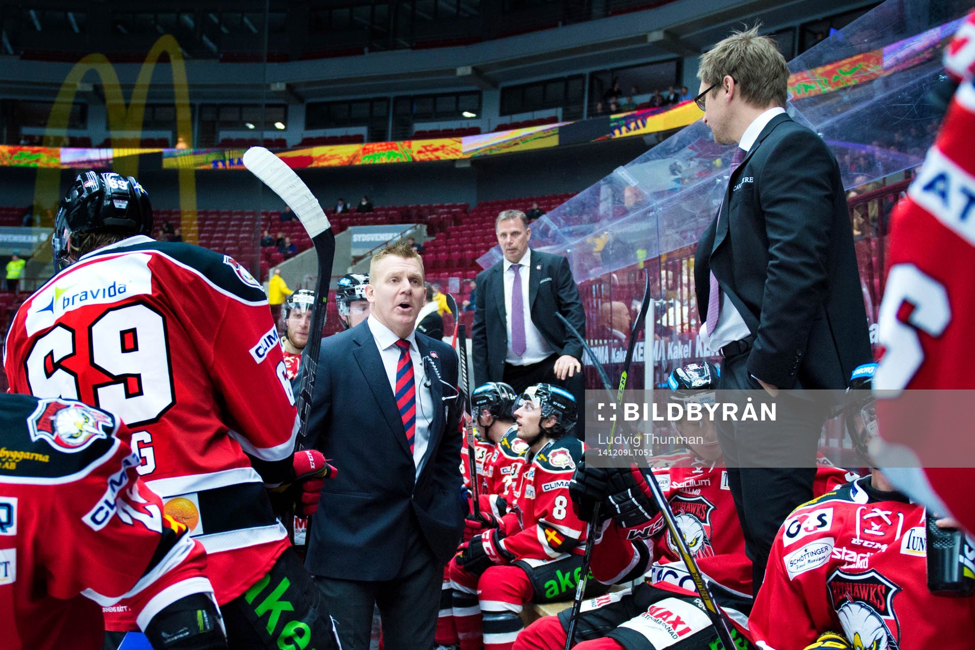Malmö Redhawks tränare Jesper Mattsson , tränare Mats