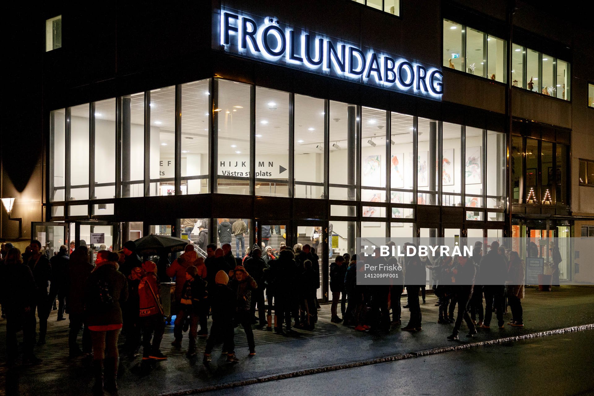 Frölundaborg innan ishockeymatchen i CHL mellan Frölunda