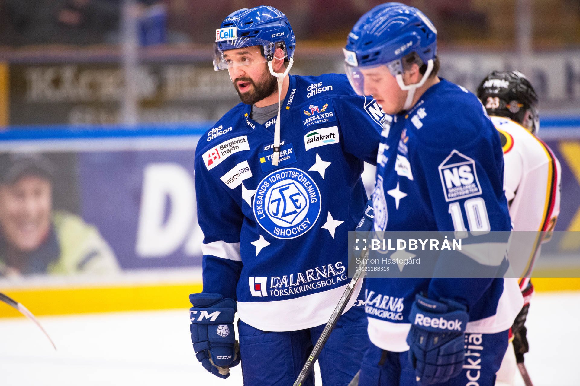 Leksands Eric Himelfarb och Brian Connelly före