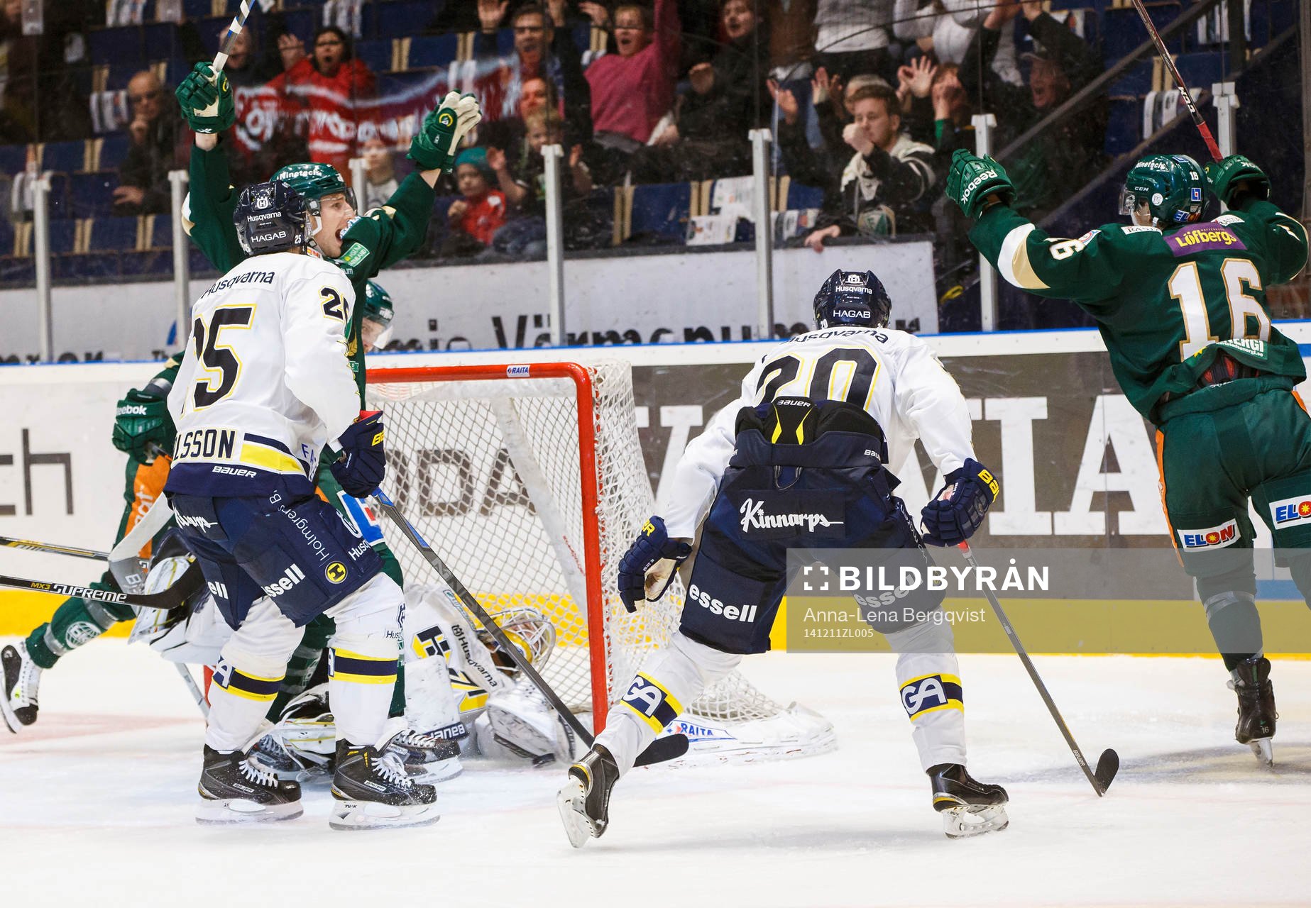 Färjestads Anton Hedman jublar