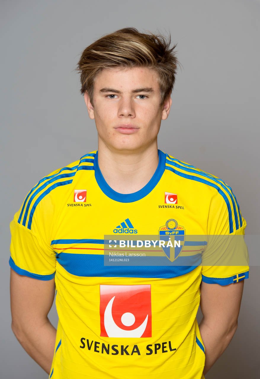 Max Anderberg, Sverige poserar för ett porträtt under en porträttfotografering den 18 december 2014 i Stockholm.