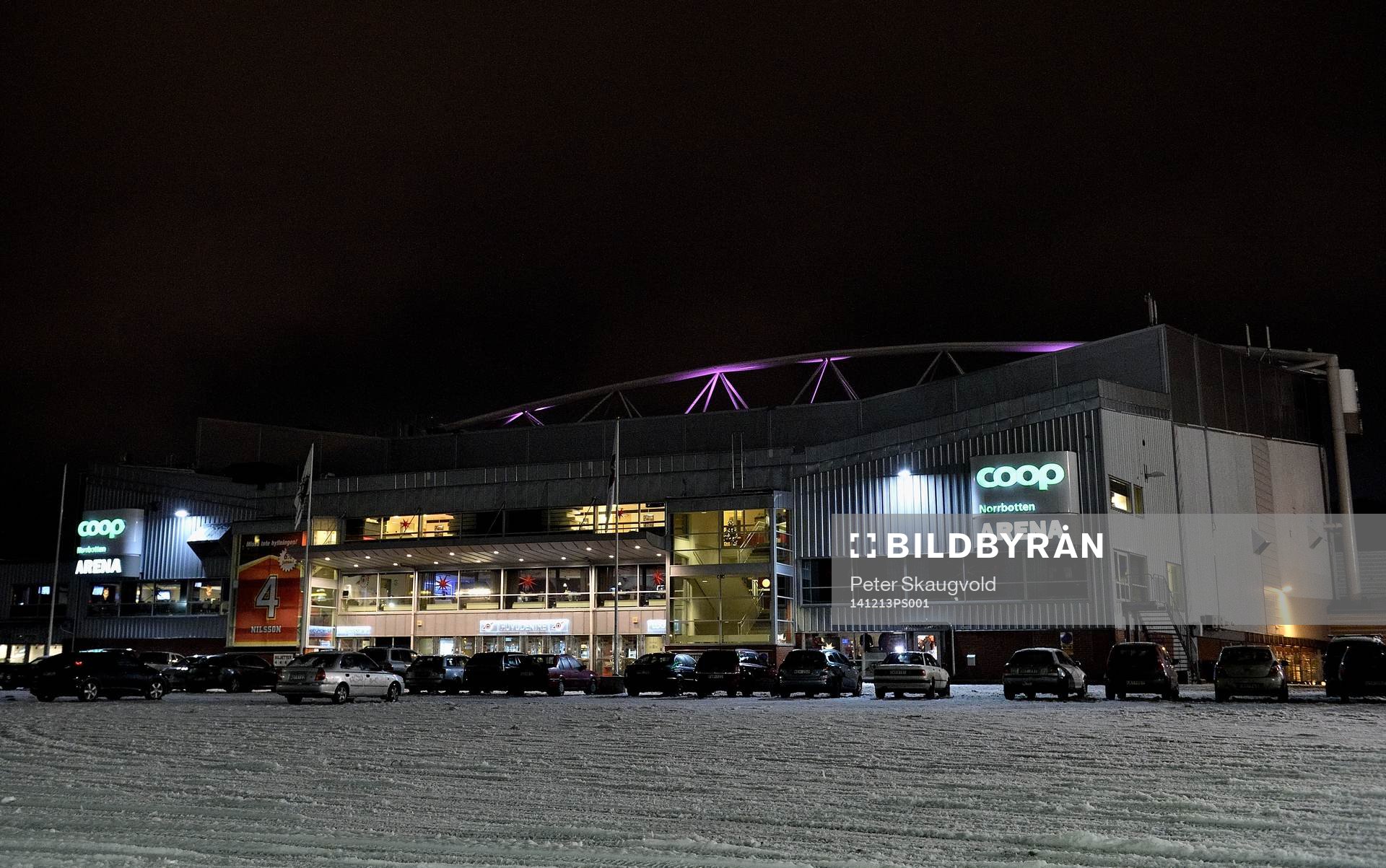 Coop Norrbotten Arena innan ishockeymatchen i SHL mellan