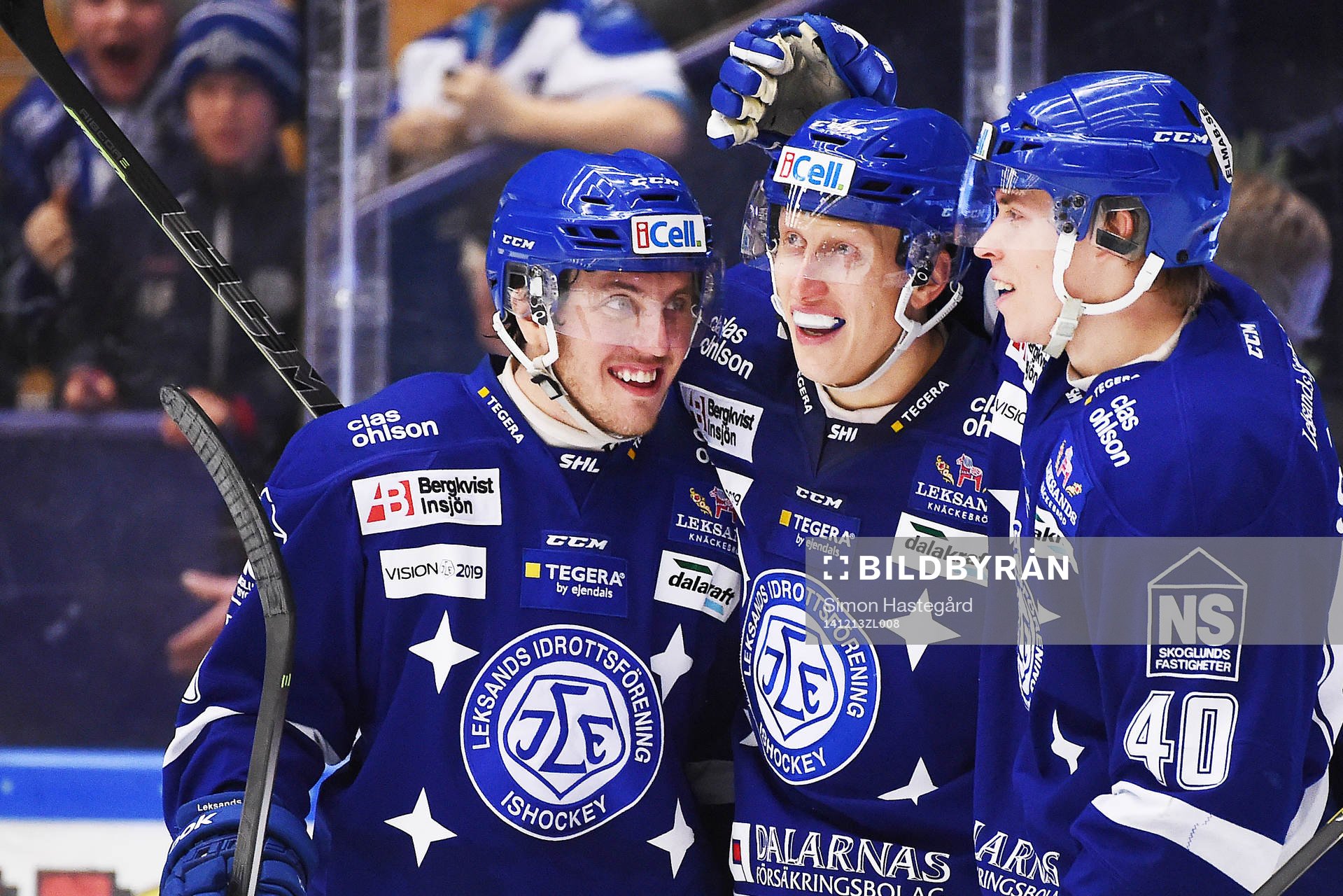 Leksands Tomi Sallinen (th) gör 2-1 och jublar med Brian