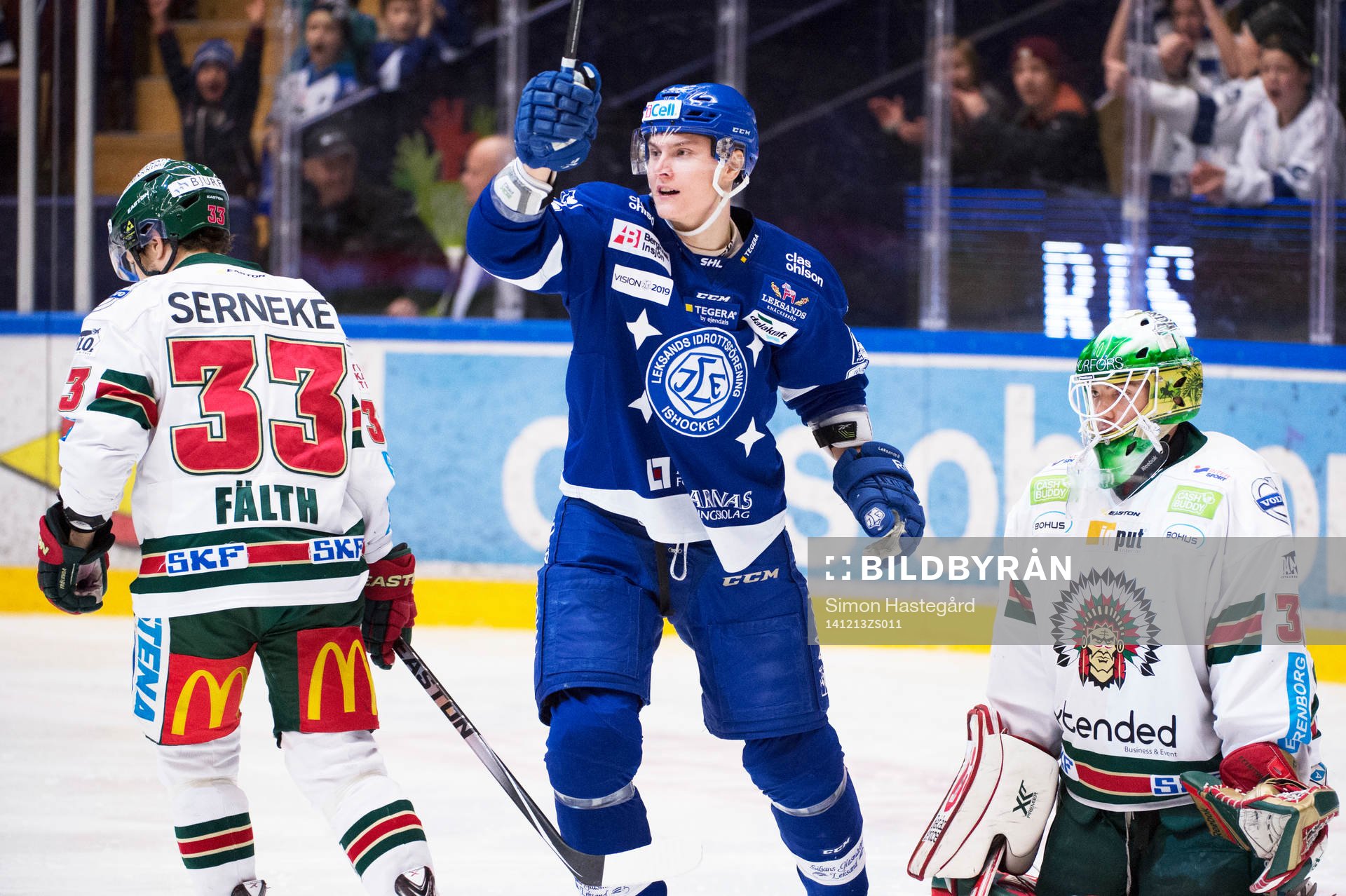 Leksands Fredrik Händemark jublar