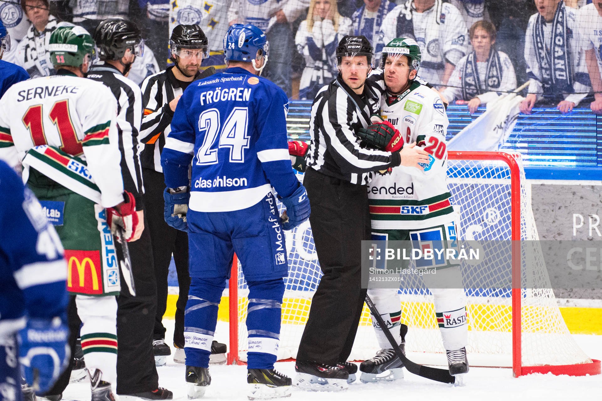 Frölundas Joel Lundqvist i bråk med Leksands Jonas
