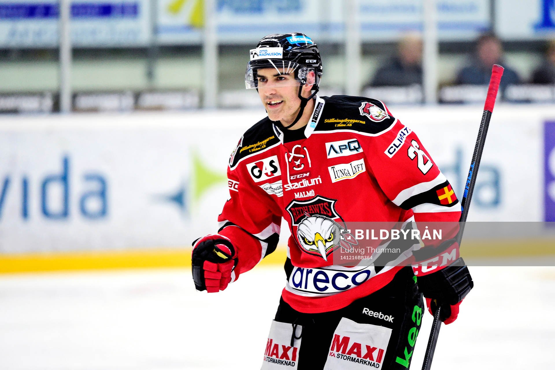 Malmö Redhawks Yanick Lehoux jublar