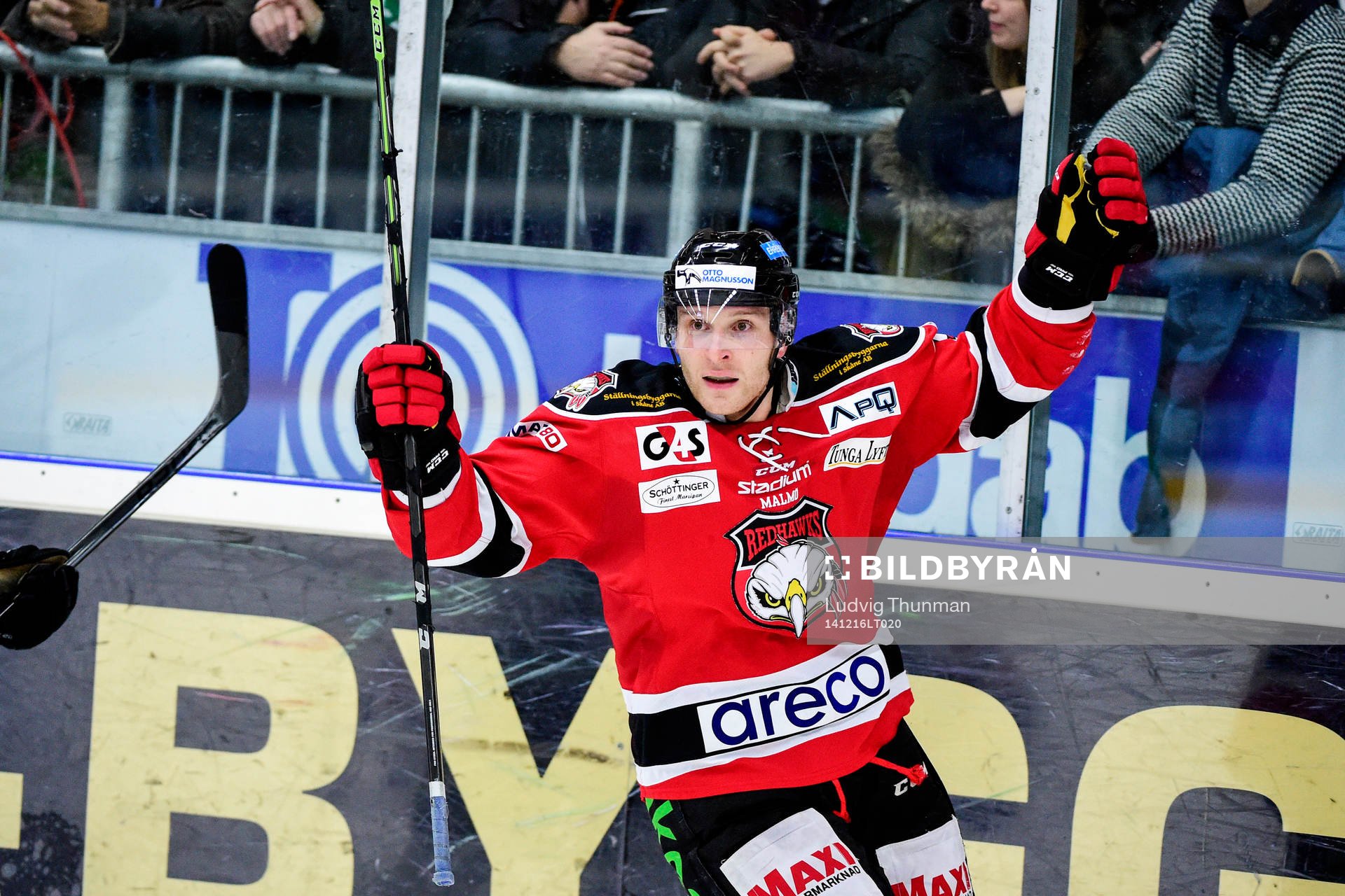 Malmö Redhawks Fredrik Storm jublar