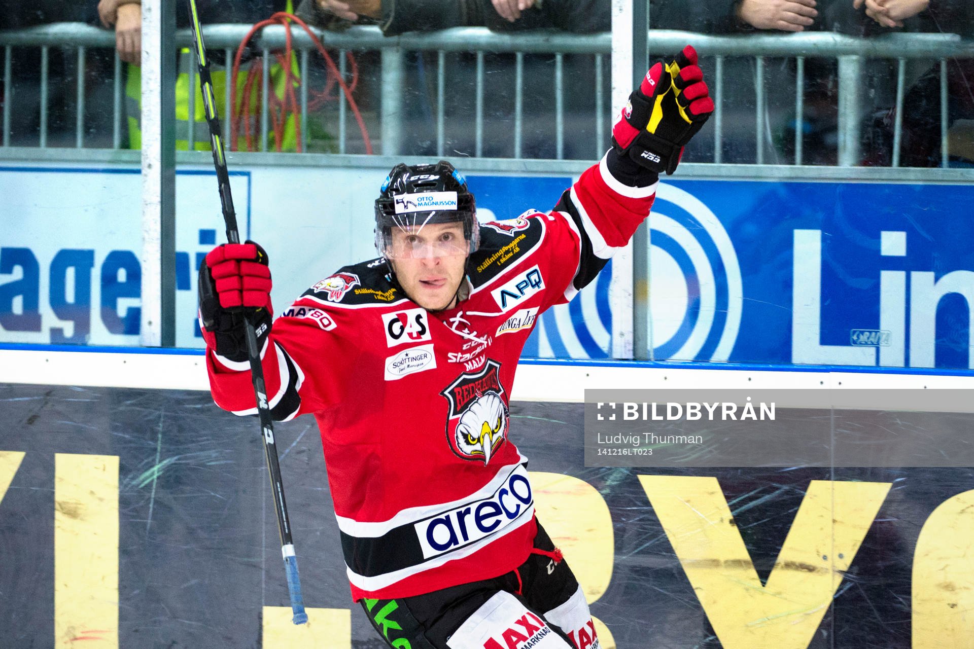 Malmö Redhawks Fredrik Storm jublar