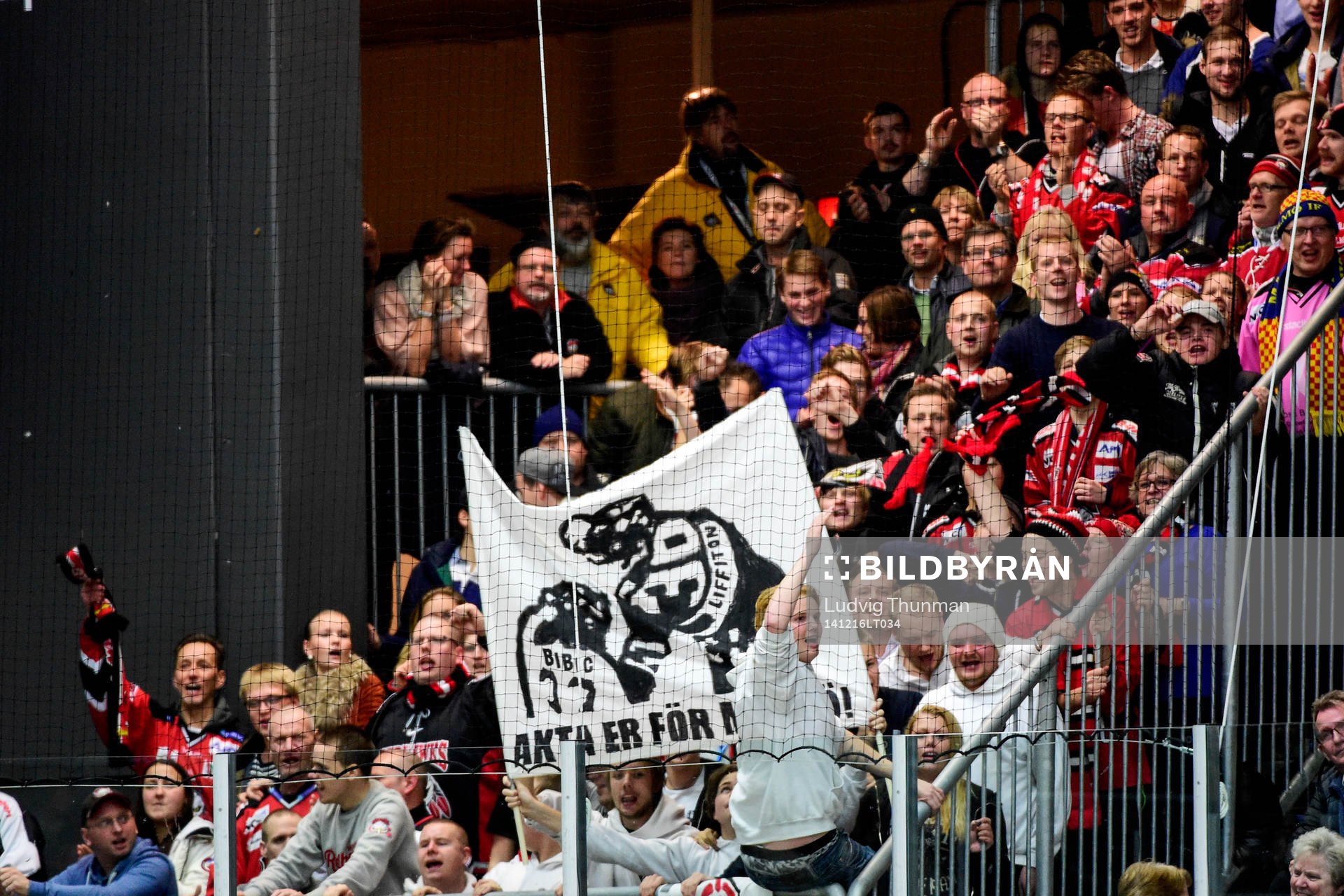 Malmö Redhawks supportrar jublar