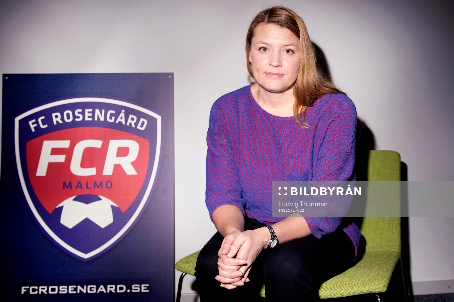 FC Rosengårds vice ordförande Karolina Westberg under en presskonferens med FC Rosengård den 17 december 2014 i Malmö. 
