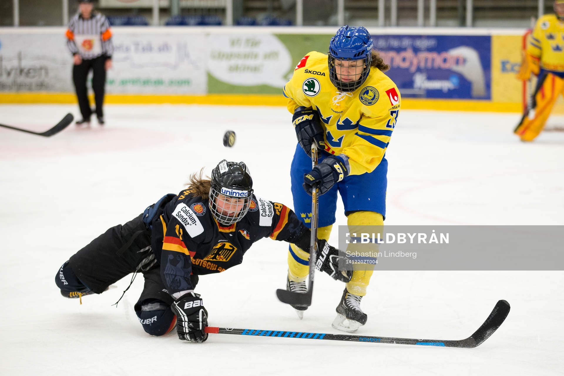 Tysklands Kerstin Spielberger och Sveriges Lisa Hedengren i