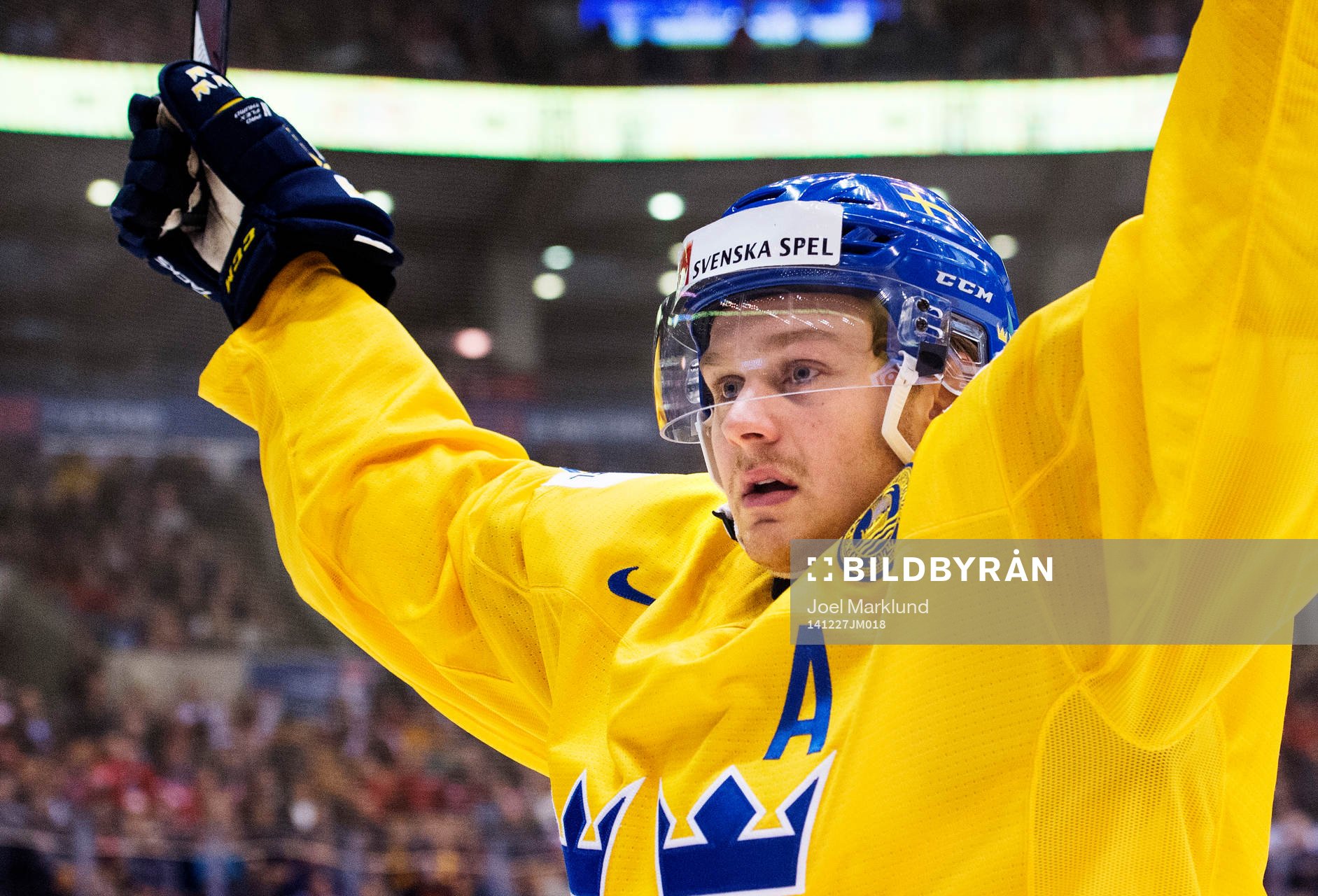 Sveriges Lucas Wallmark jublar