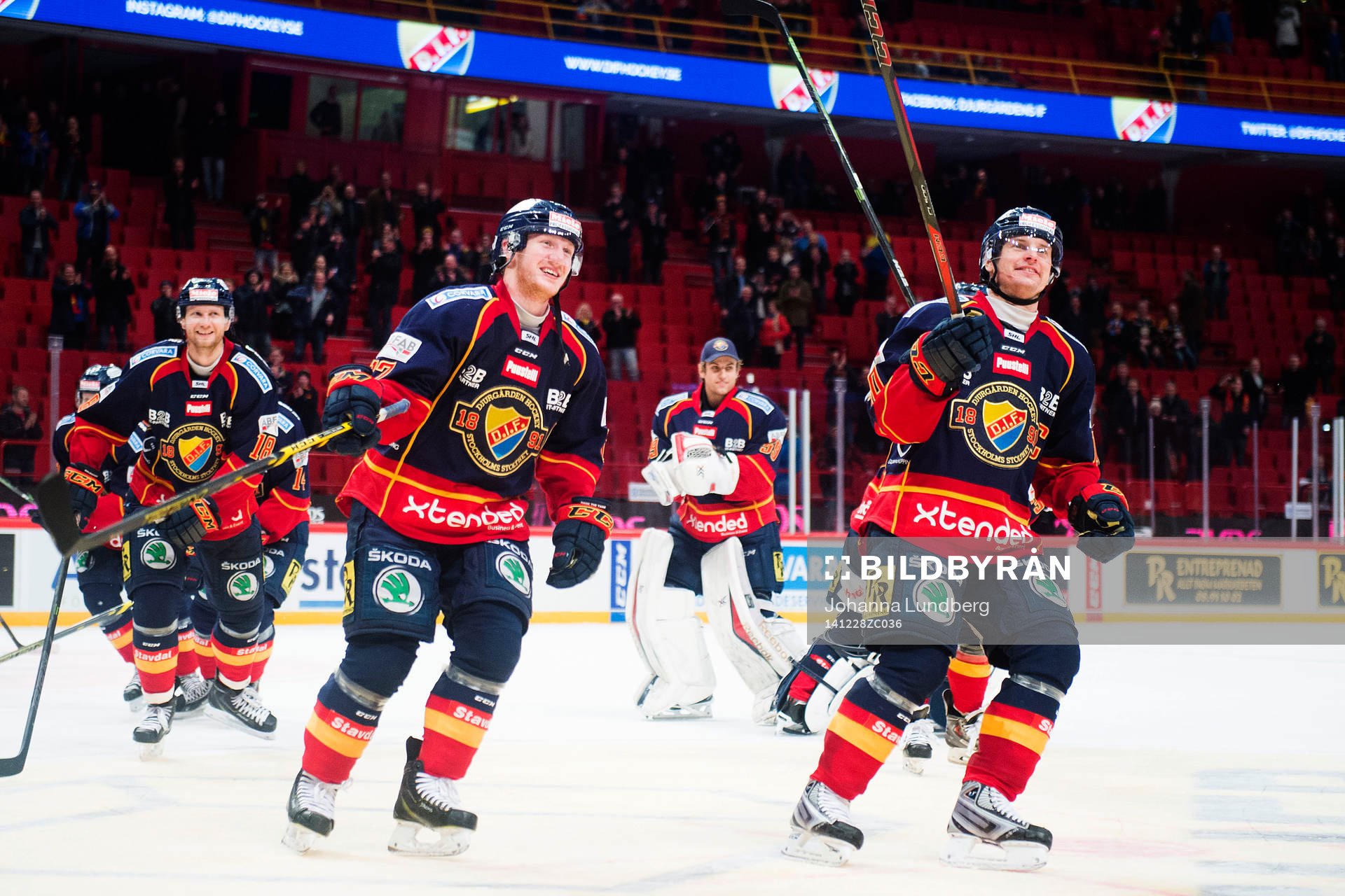 Djurgårdens Michael Holmqvist, Henrik Eriksson och Joakim