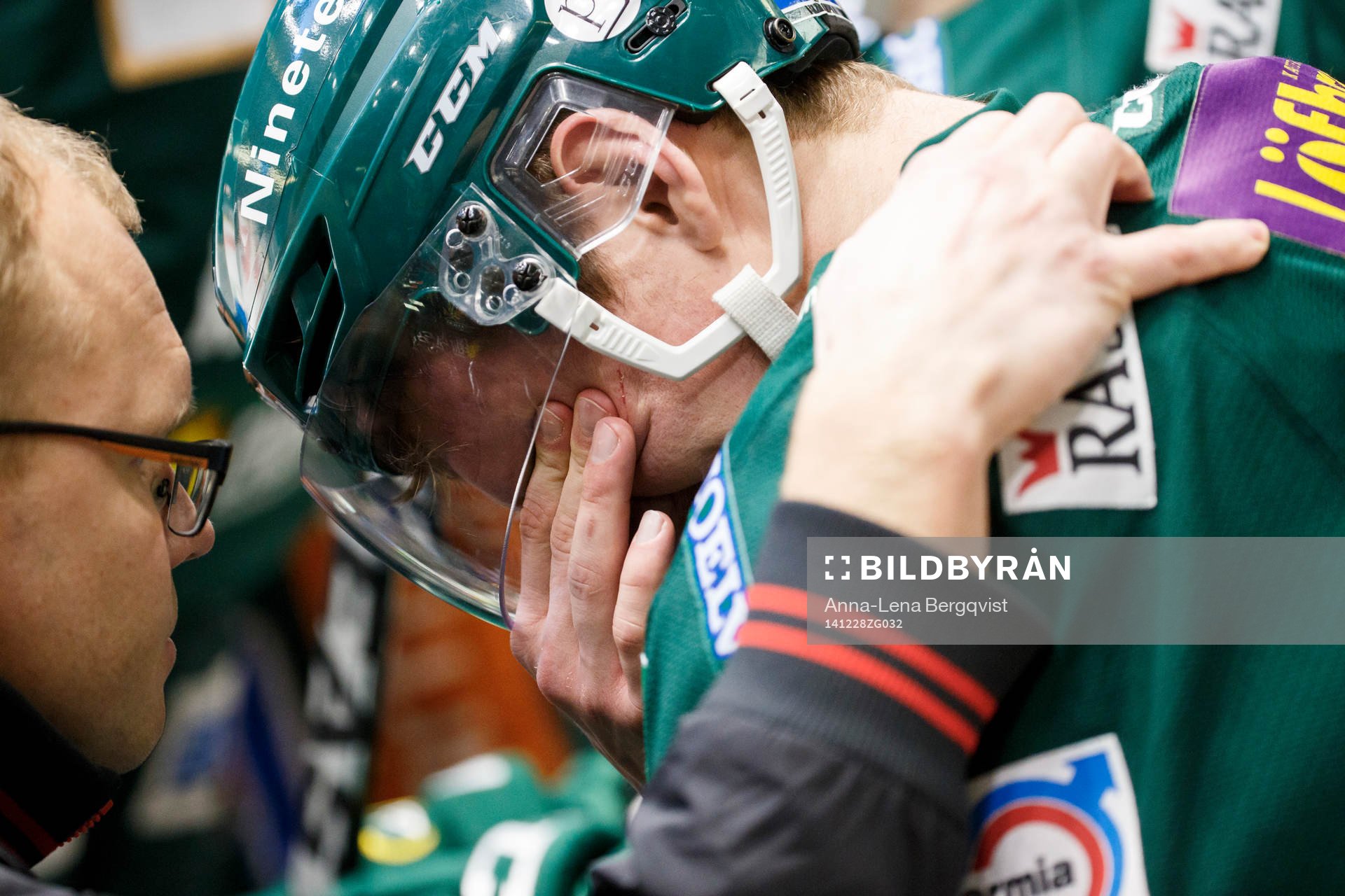 Färjestads Jesper Jensen har ont