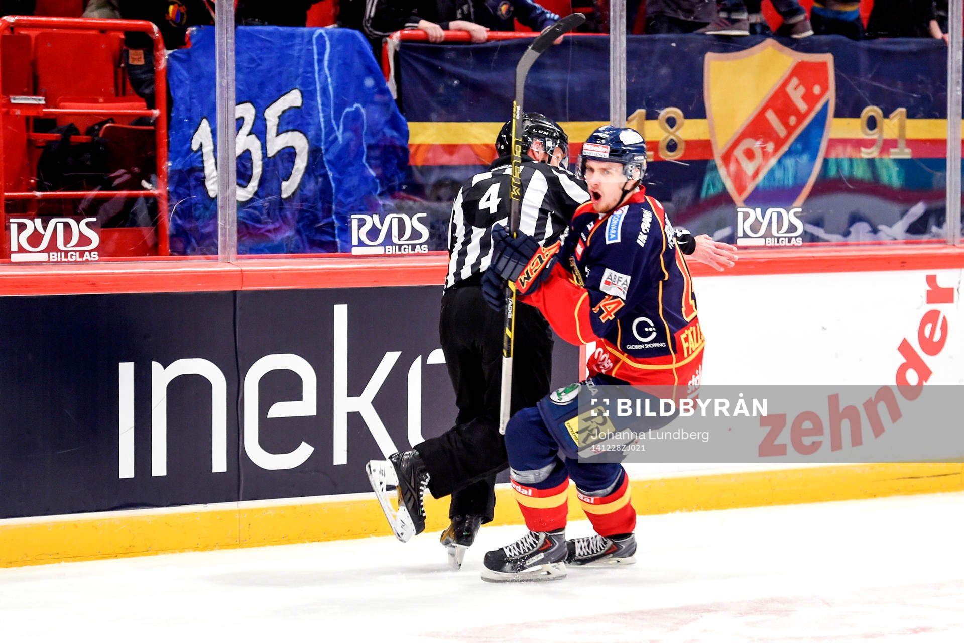 Djurgårdens Alexander Fällström jublar