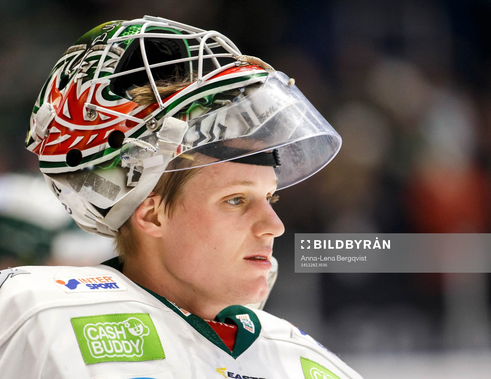 Frölundas målvakt Lars Johansson deppar
