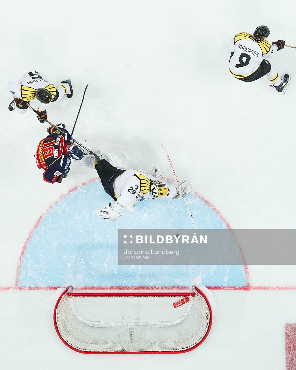 Brynäs målvakt Bernhard Starkbaum släpper in 3-0 av