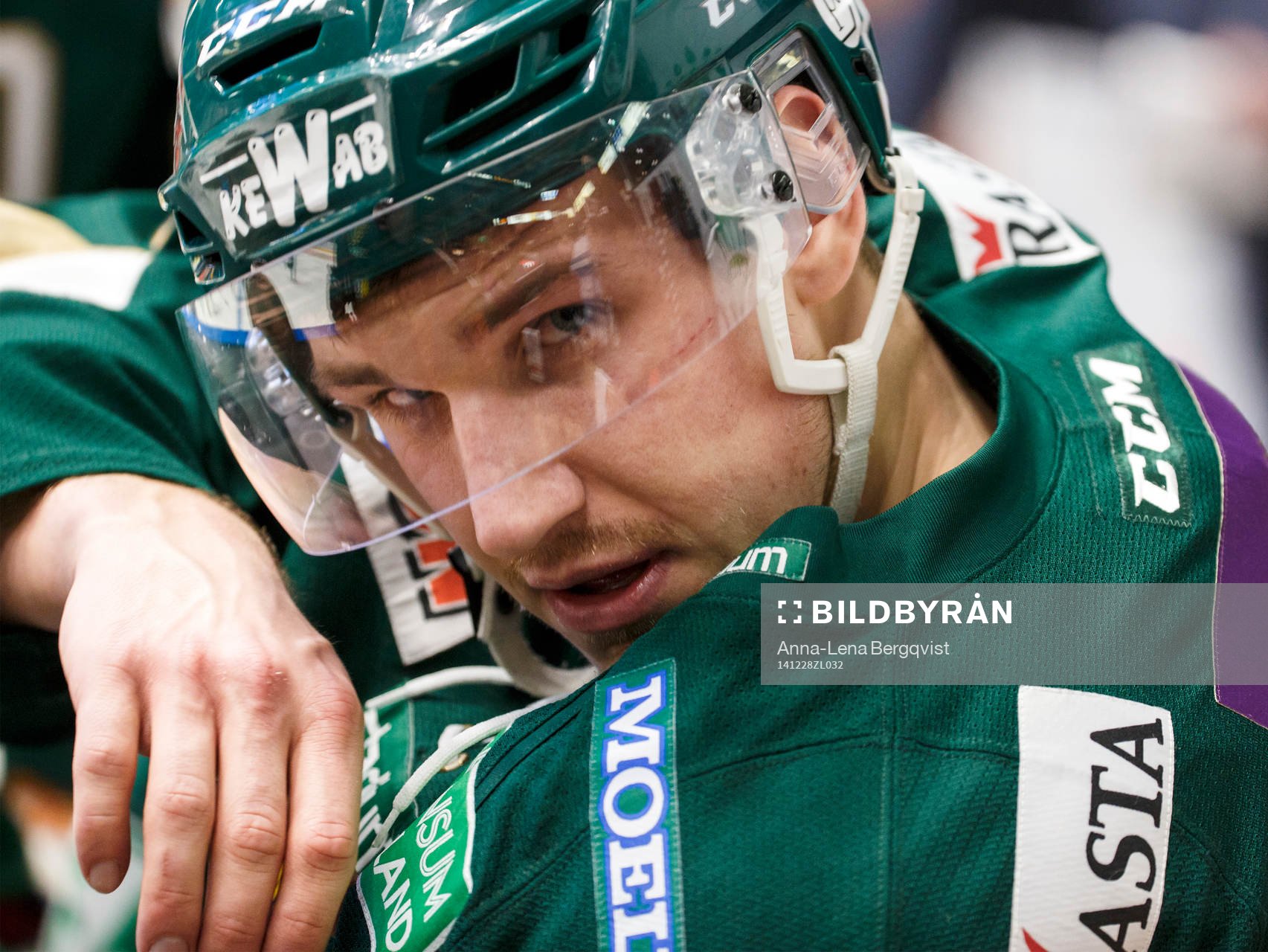 Färjestads Jesper Jensen har ont