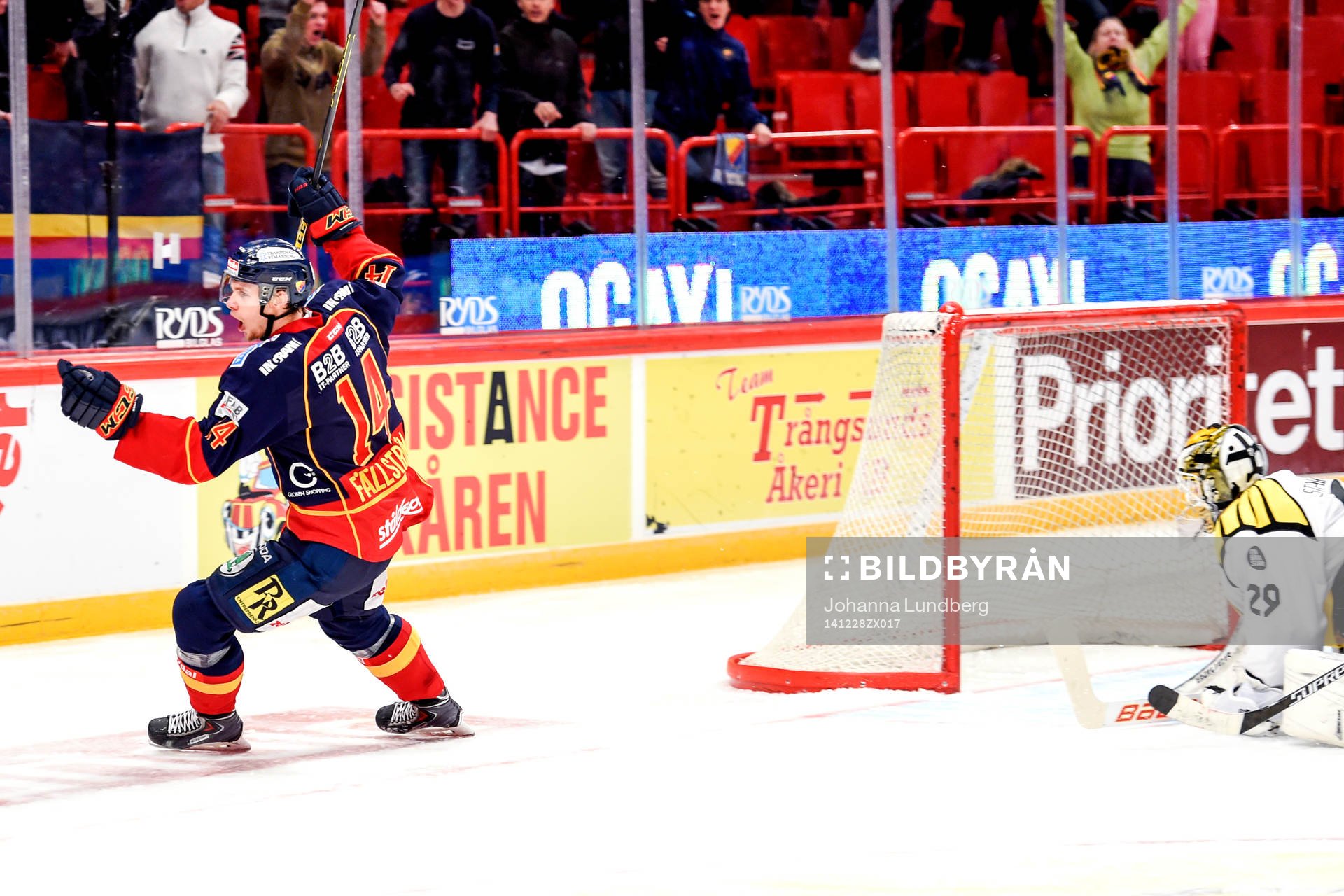 Djurgårdens Alexander Fällström jublar
