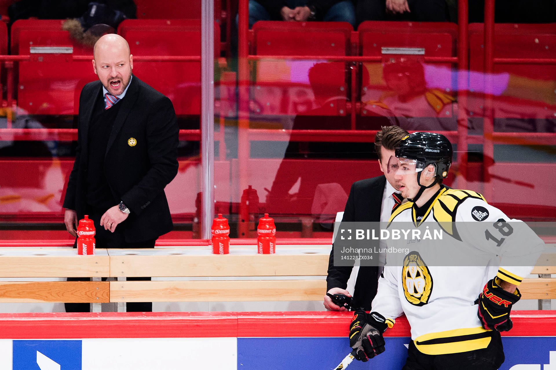 Brynäs tränare Tommy Jonsson och assisterande tränare