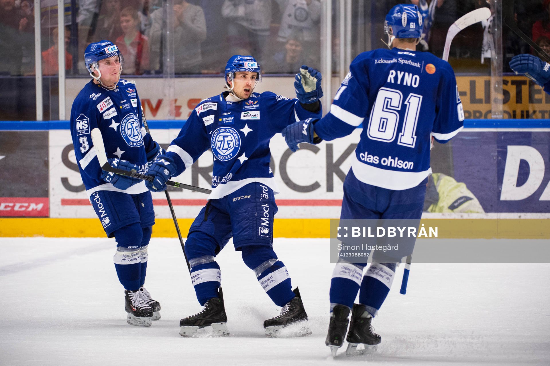 Leksands Linus Hultström, Robin Gartner och Johan Ryno