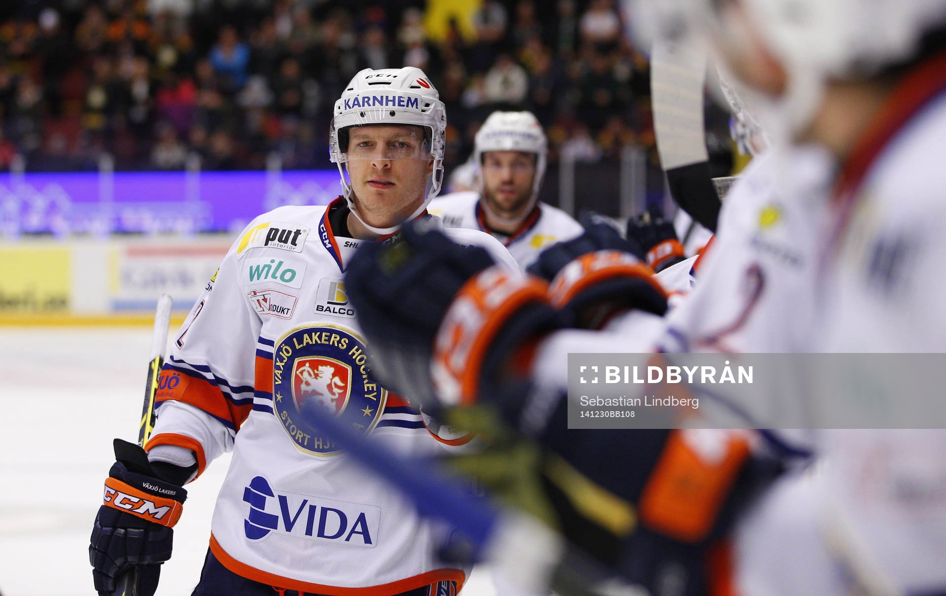 Växjös Nick Johnson har precis gjort 0-2 och jublar