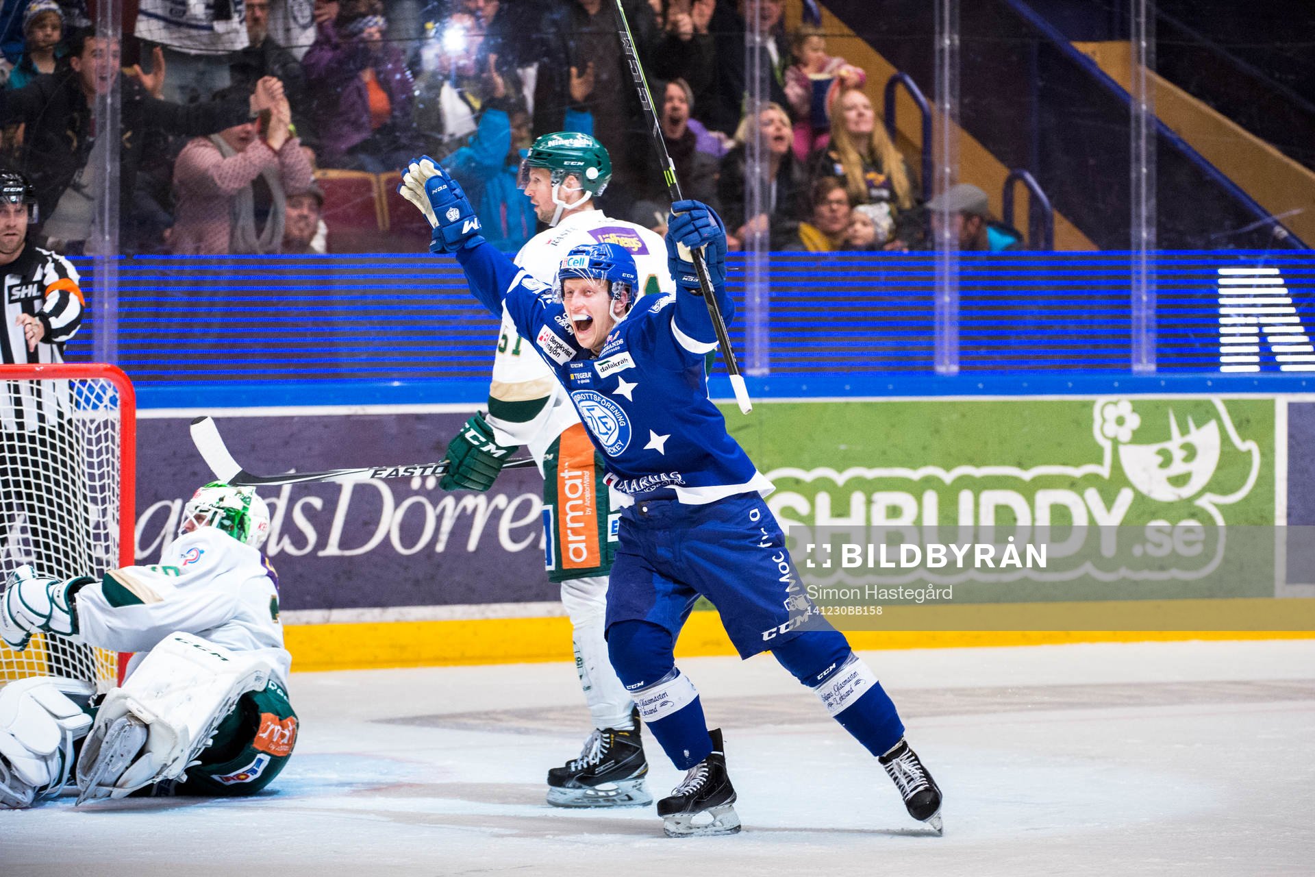 Leksands Toni Kähkönen jublar