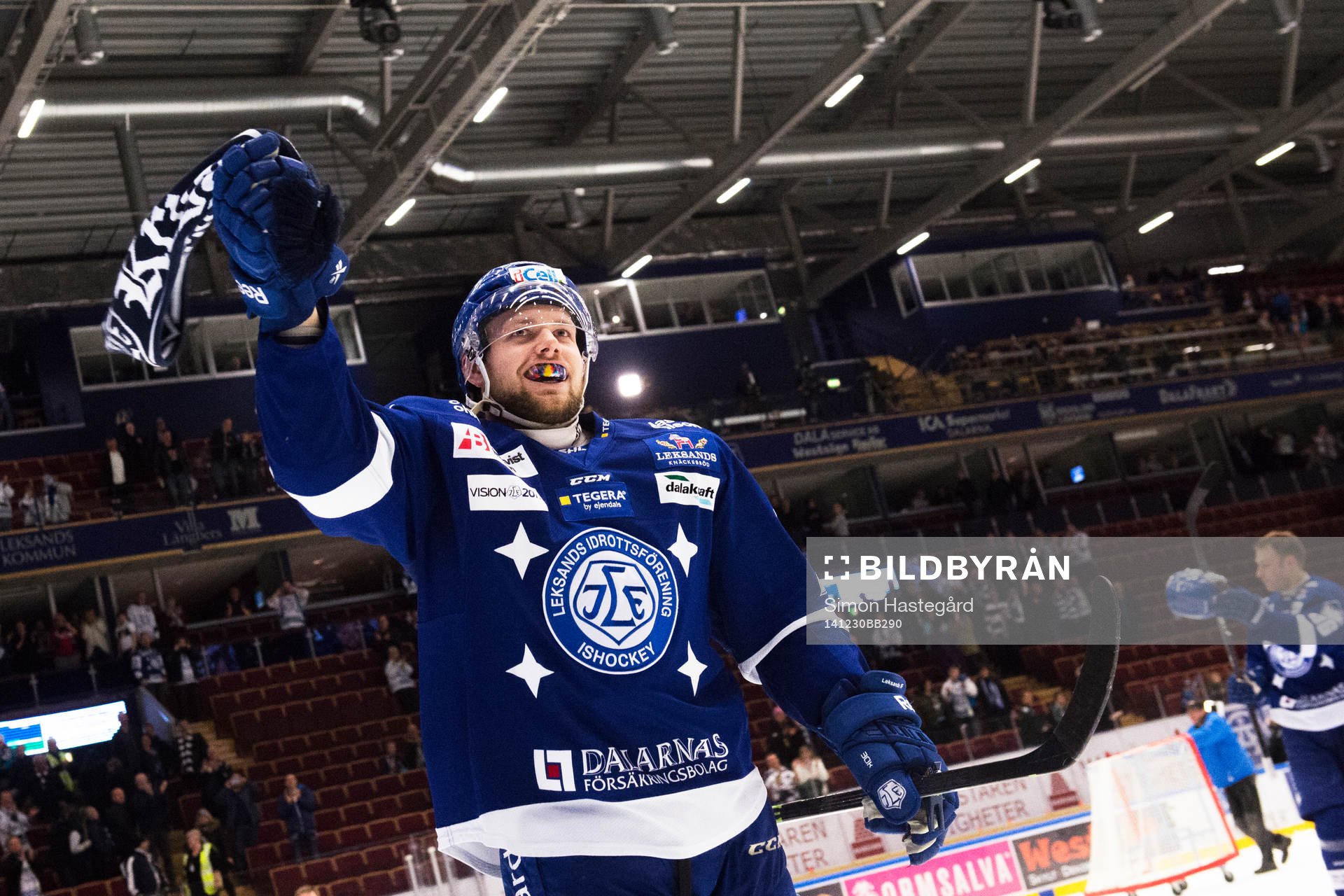 Leksands Viktor Mårtensson jublar