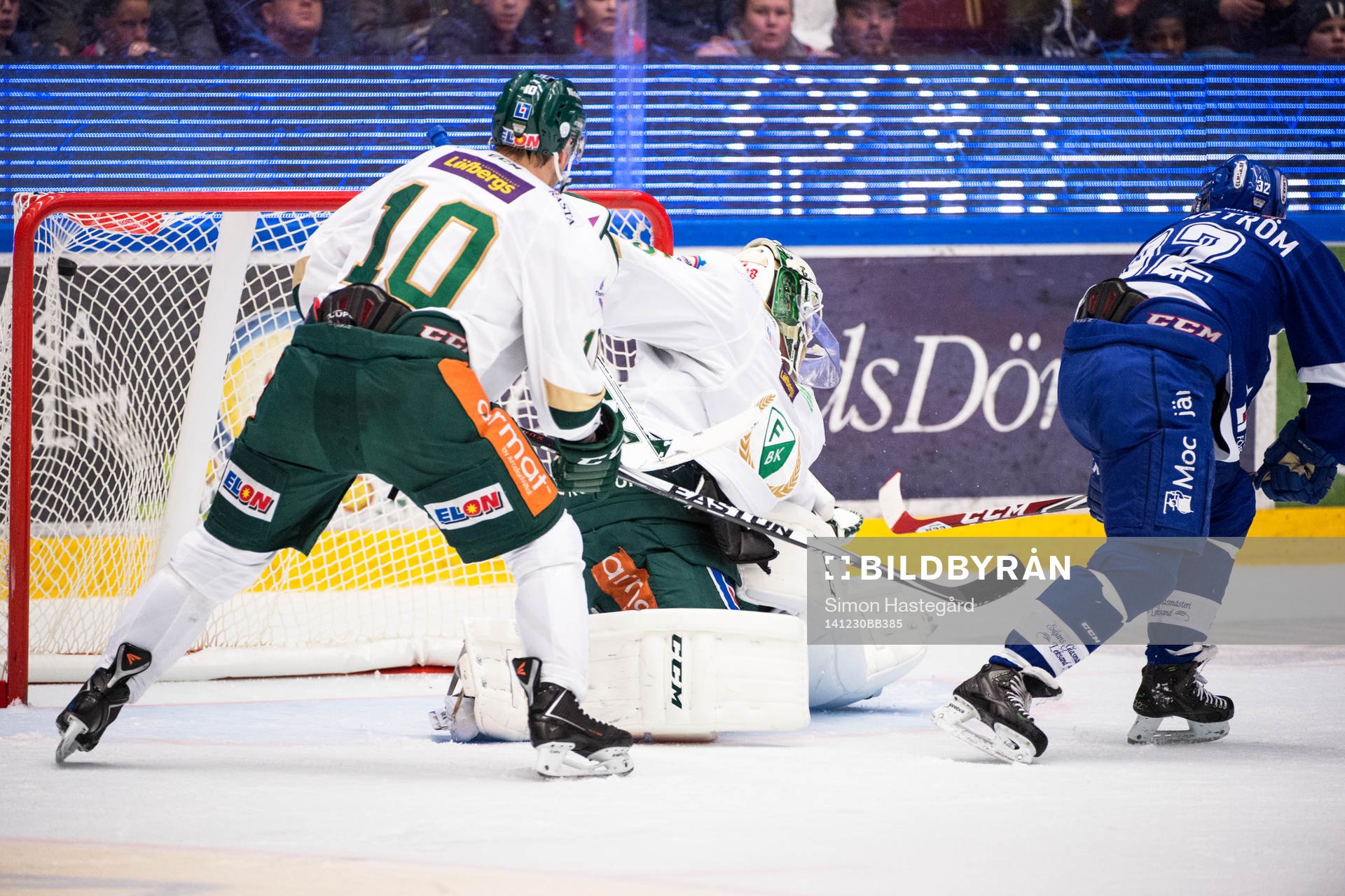 Leksands Jens Bergenström gör 3-0 bakom Färjestads