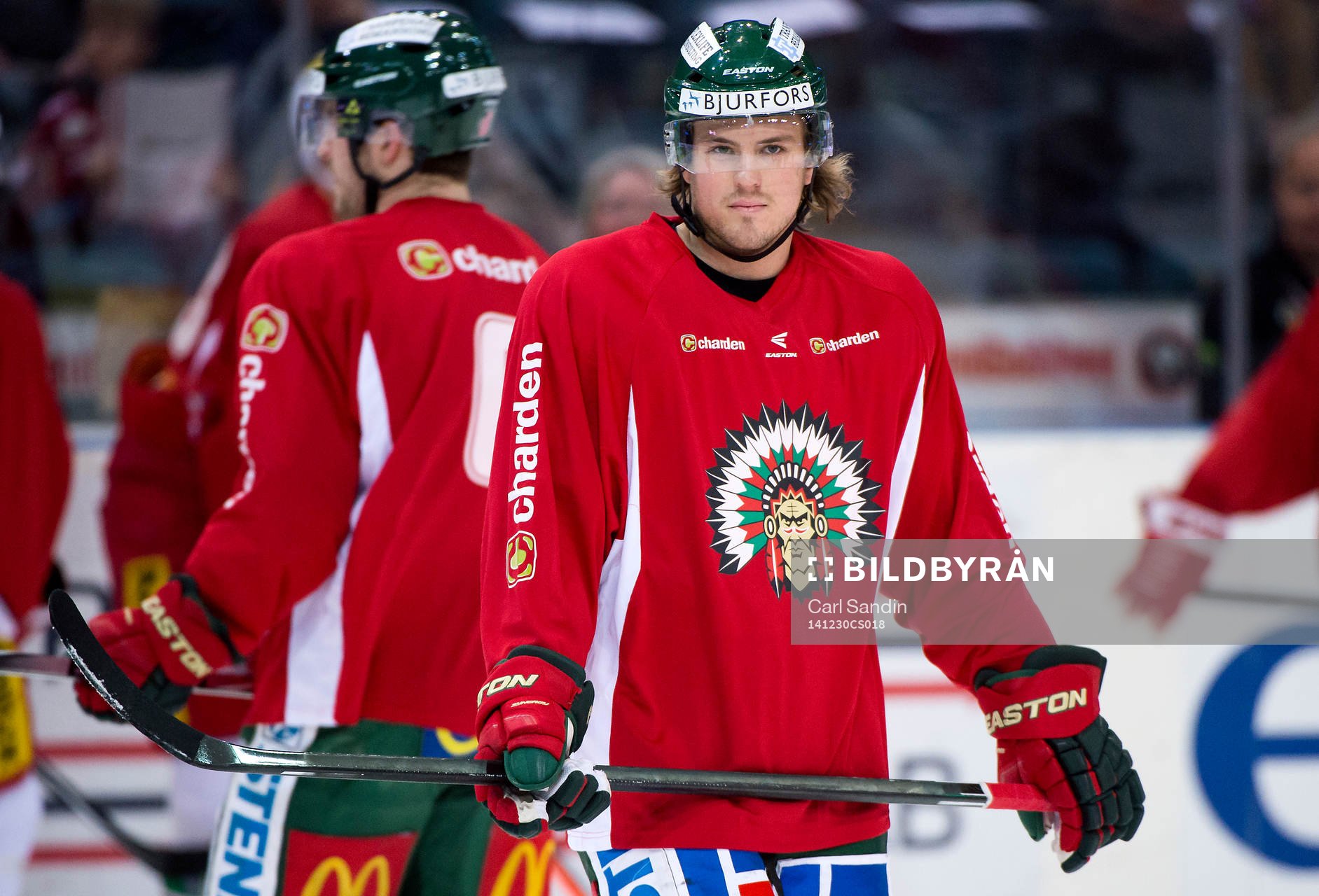 Frölundas Sebastian Stålberg innan ishockeymatchen i SHL