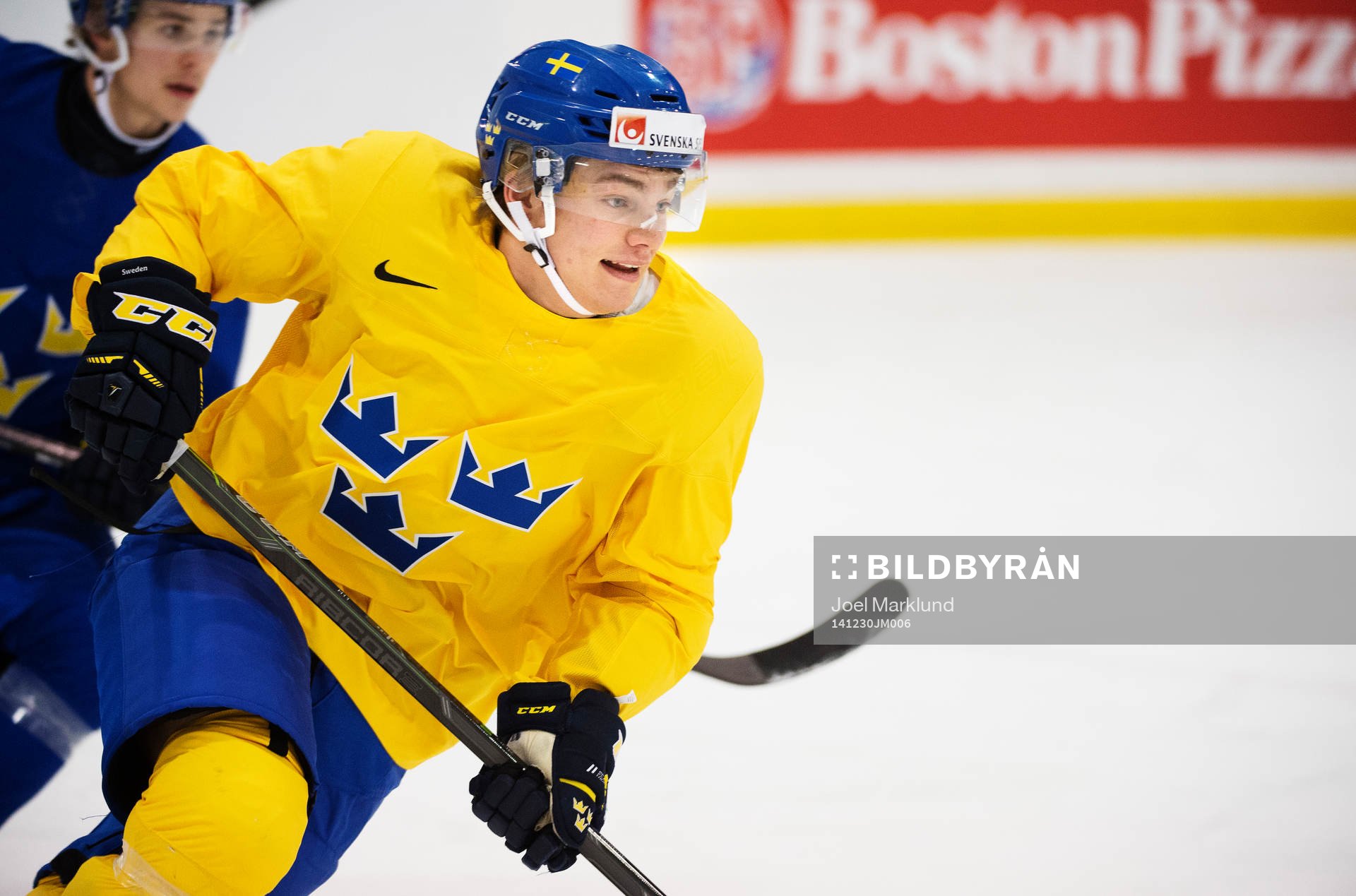 Leon Bristedt på Sveriges träning