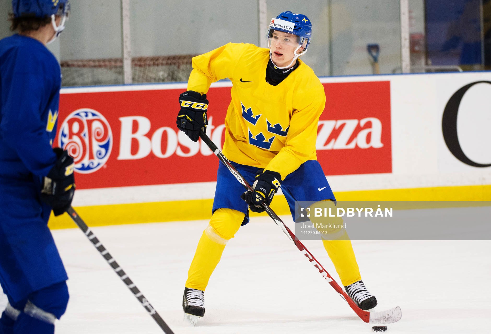 Gustav Forsling på Sveriges träning