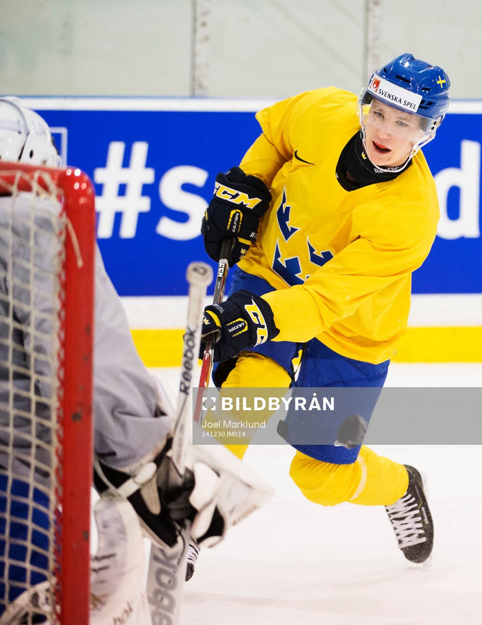 Gustav Forsling på Sveriges träning